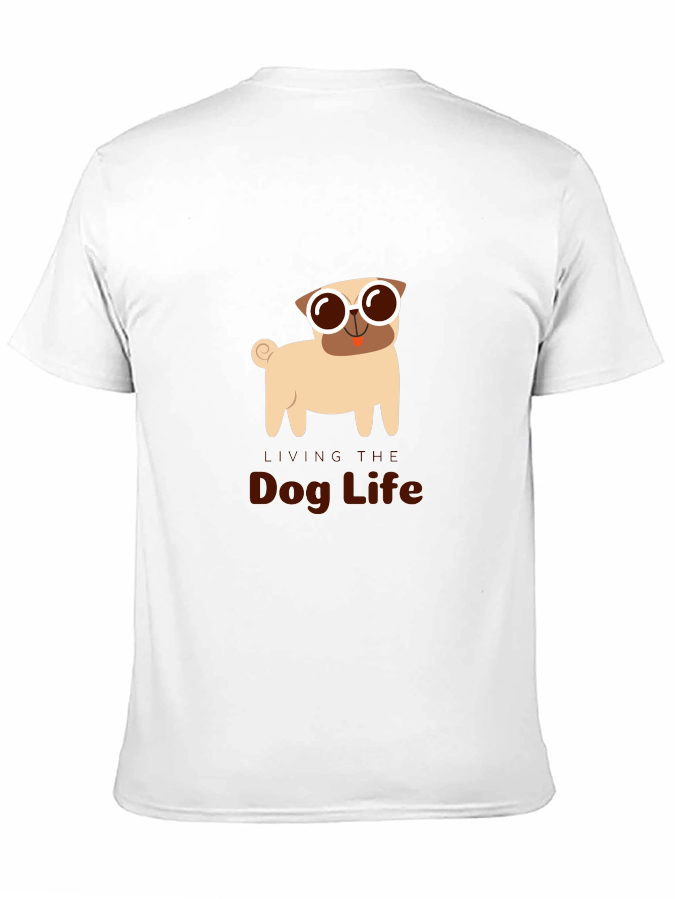 Black Dog Life Tee: Pug with Sunglasses view 11