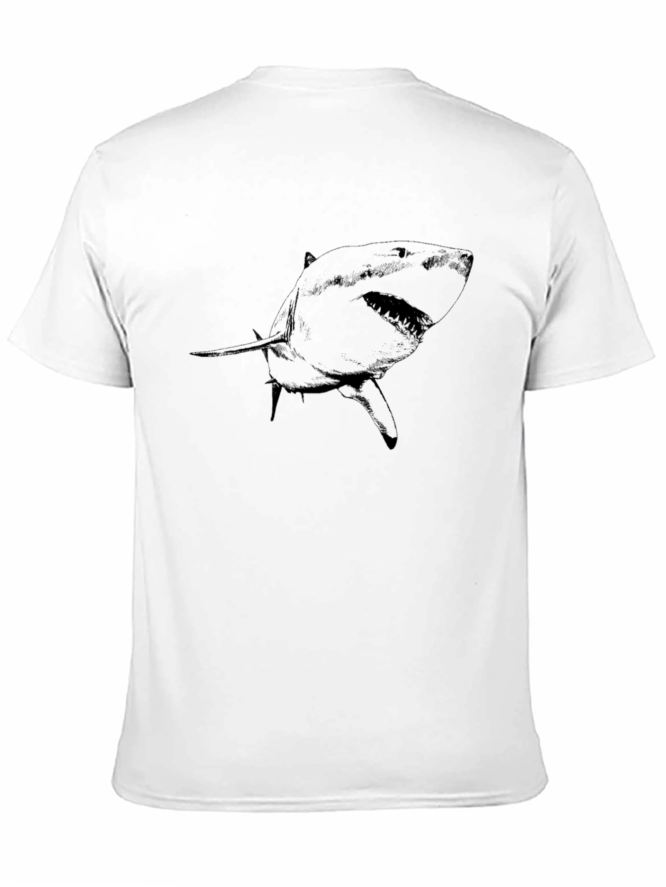 Black Shark Graphic Print T-Shirt - Black view 11