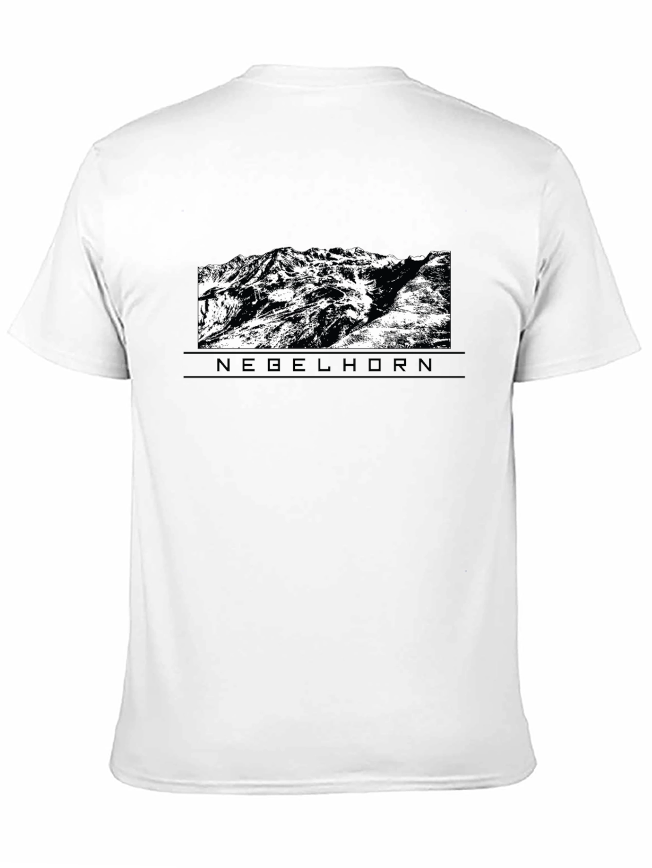 Black Nebelhorn Mountain Black T-Shirt view 11