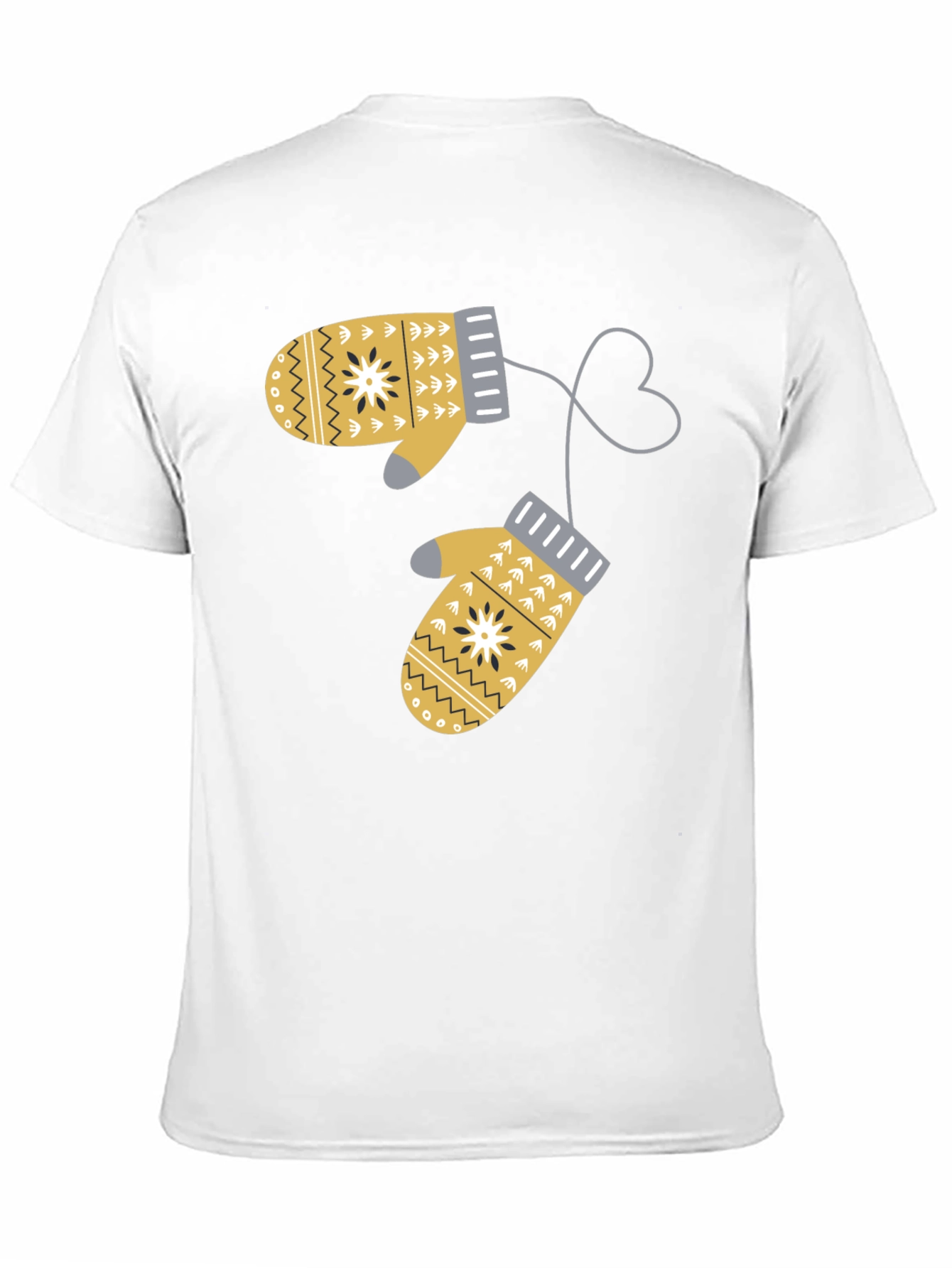 Black Winter Mittens Graphic T-Shirt view 11