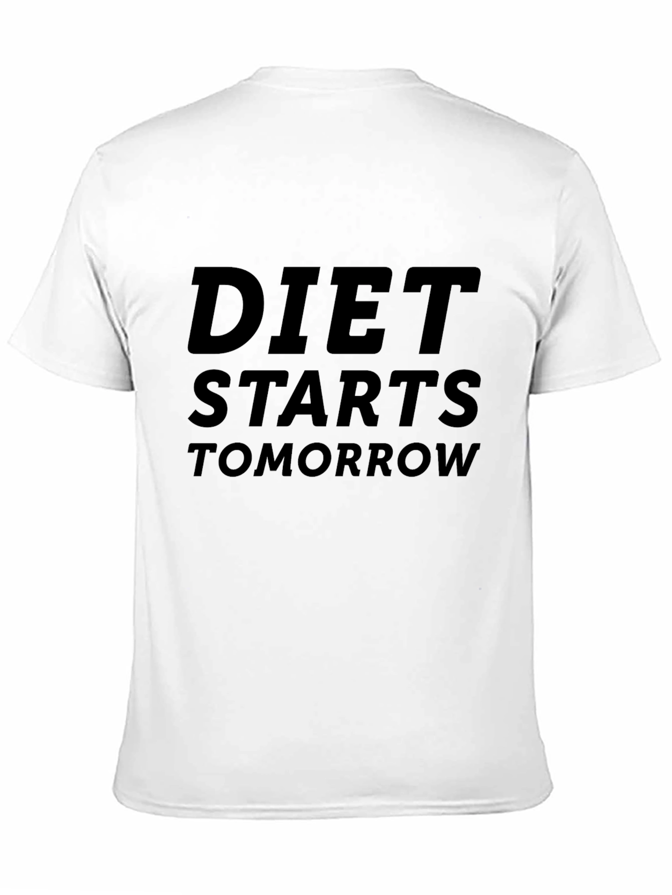 Black Funny Diet Starts Tomorrow Graphic T-Shirt view 11
