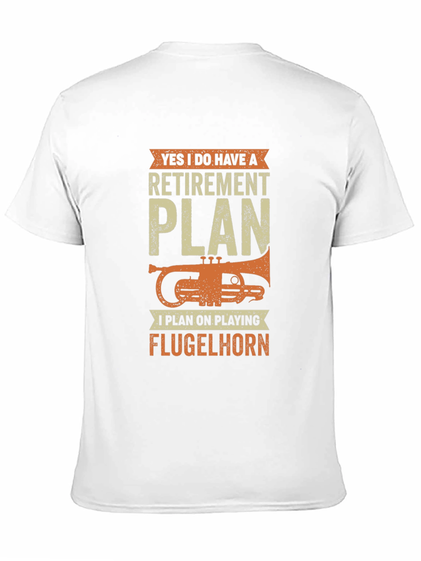 Black Funny Retirement Plan Flugelhorn Player T-Shirt view 11