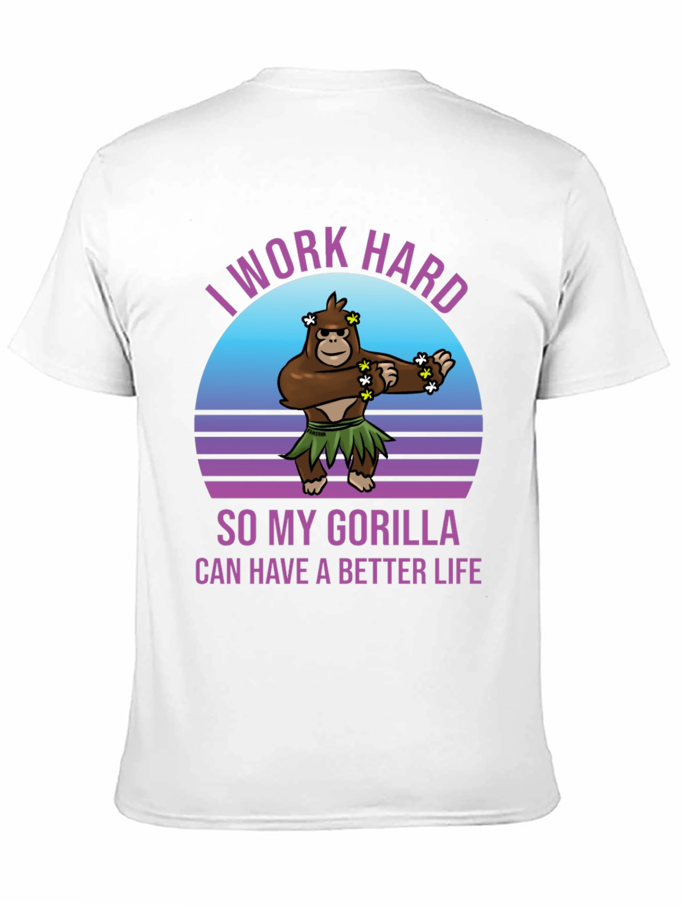 Black Work Hard Gorilla Better Life T-Shirt view 11