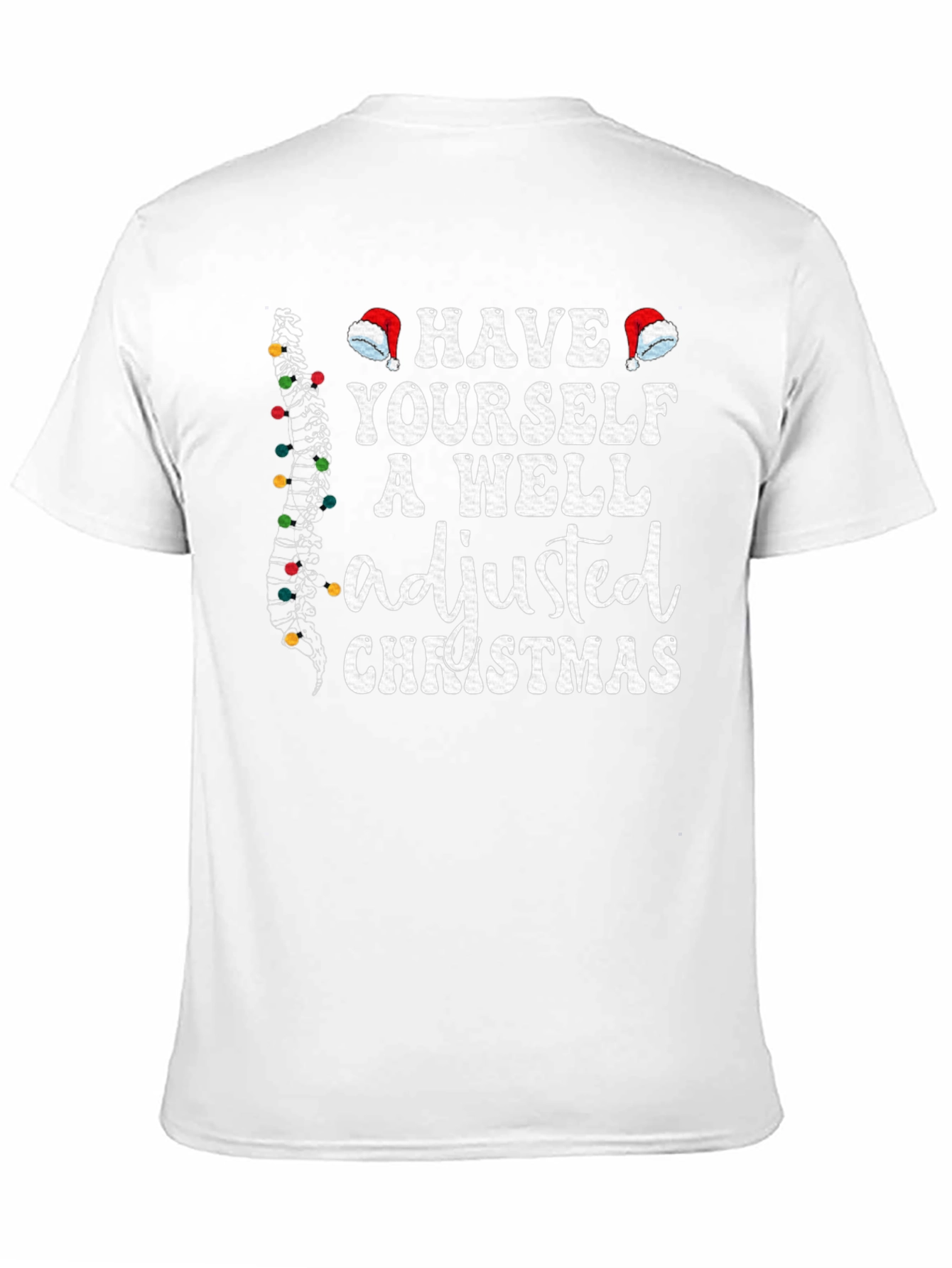Black Chiropractor Holiday T-Shirt - Adjusted Christmas Tee view 11