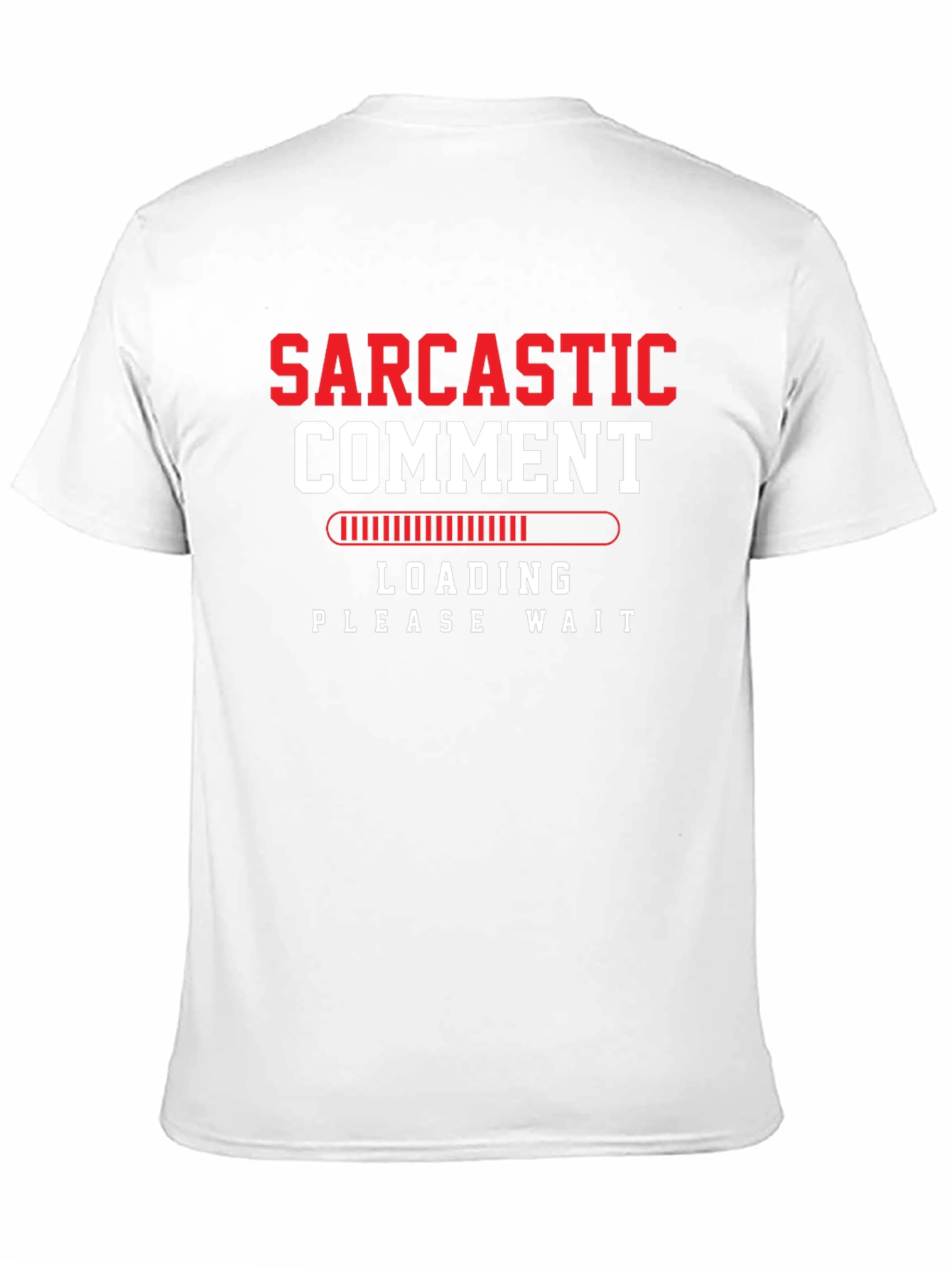 Black Sarcastic Comment Loading Black Cotton T-Shirt view 11