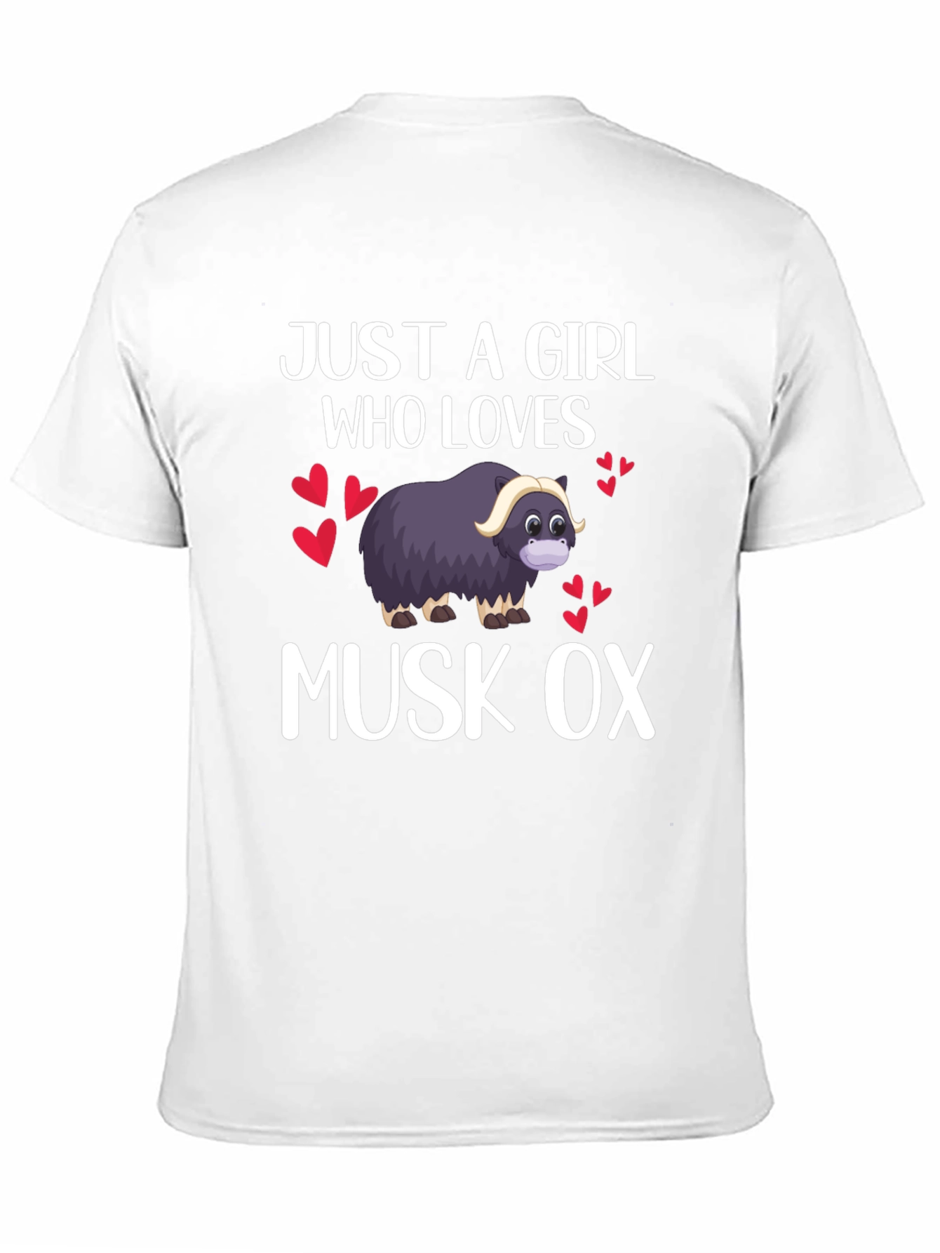 Black Just A Girl Who Loves Musk Ox T-Shirt view 11