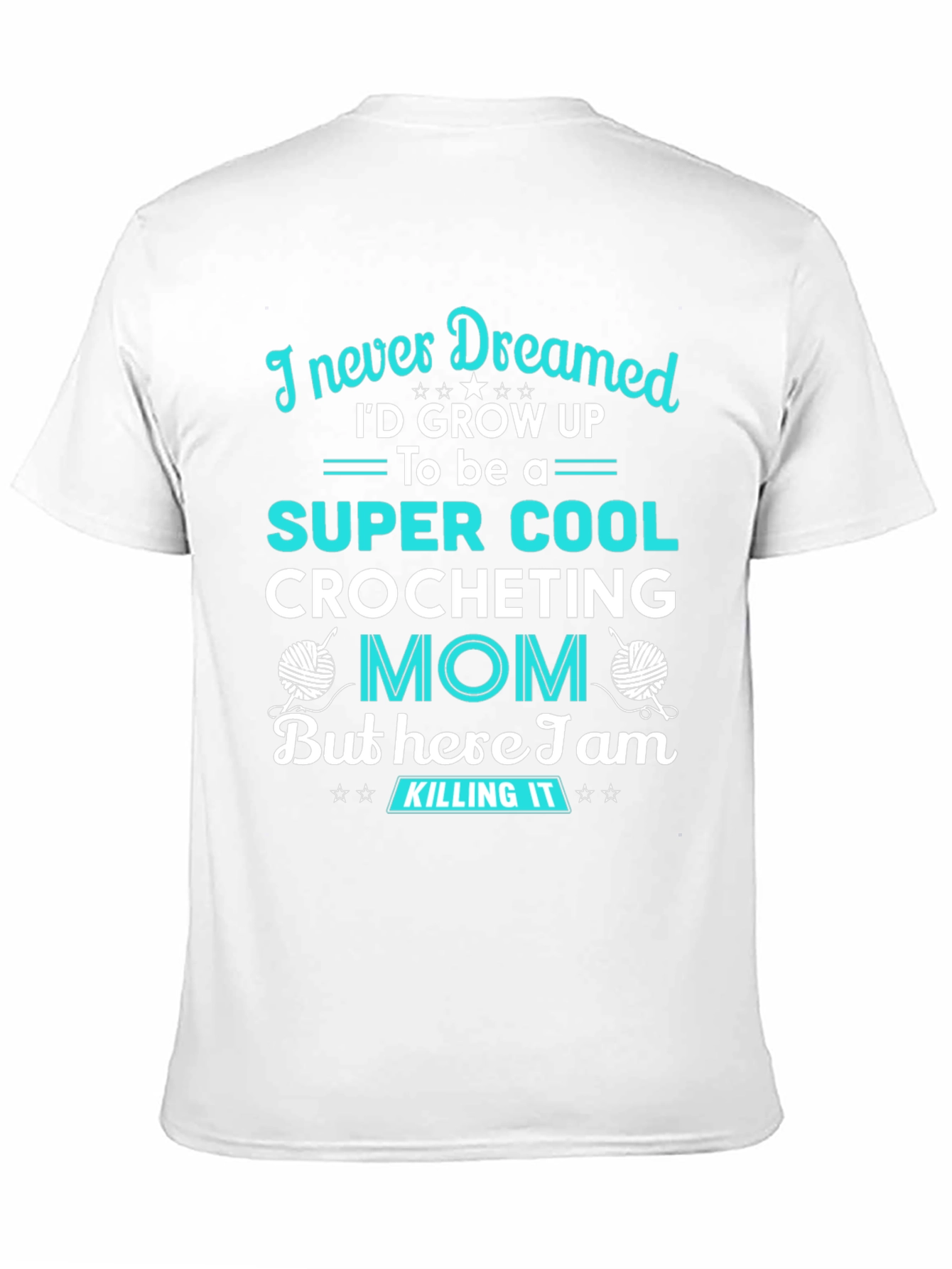 Black Super Cool Crocheting Mom T-Shirt view 11