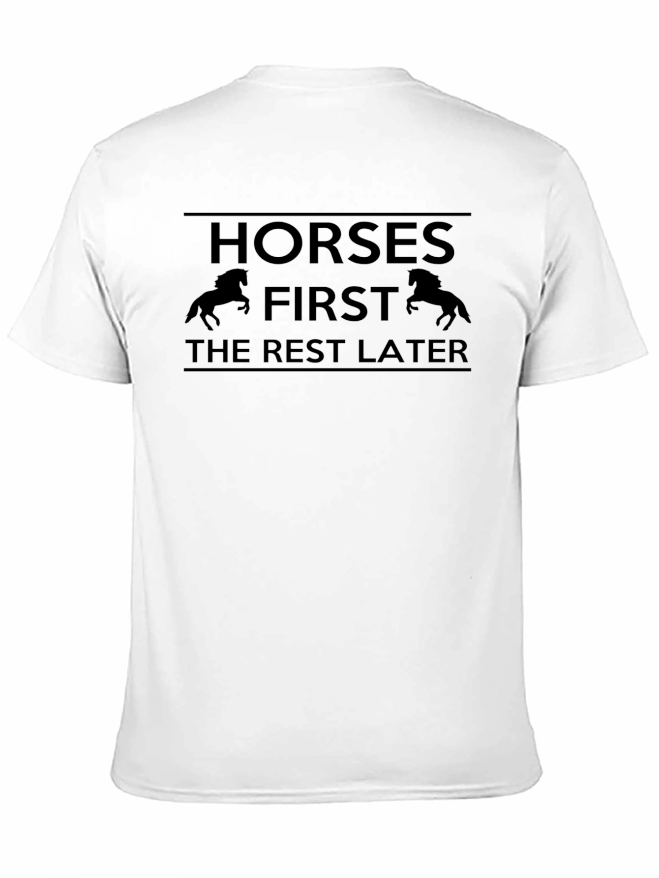 Black Horses First Graphic T-Shirt - Black Casual Tee view 11