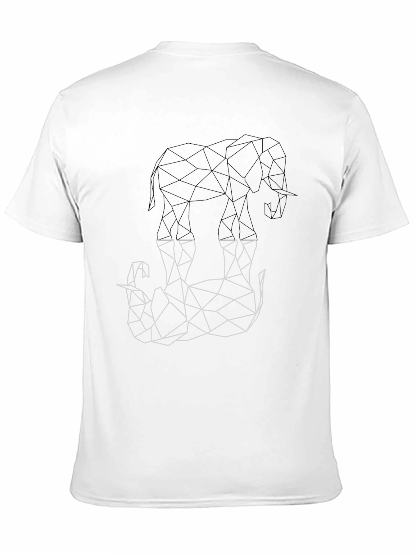Black Geometric Elephant Graphic Tee - Modern Style view 11