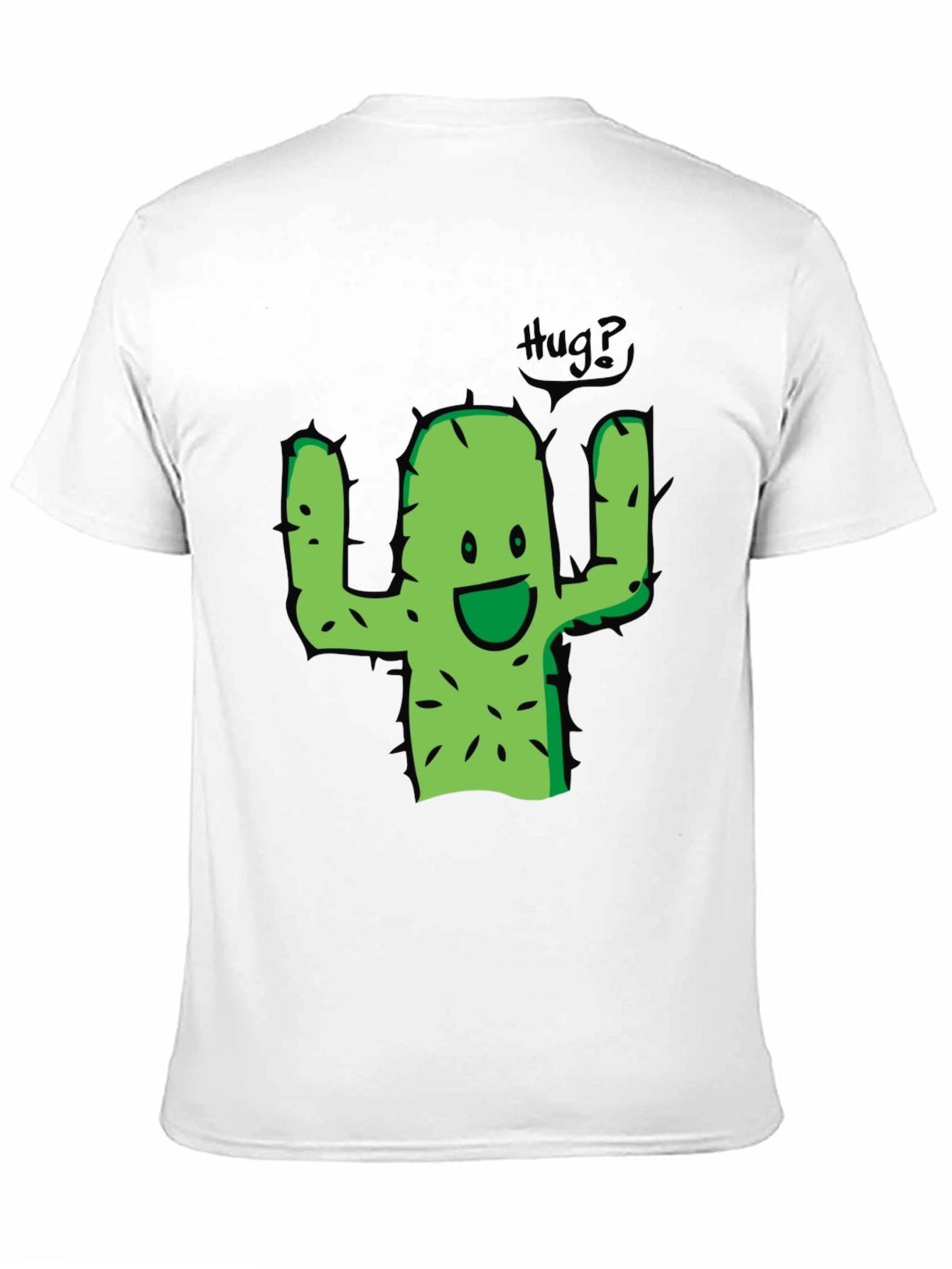 Black Hug Me Cactus T-Shirt view 11