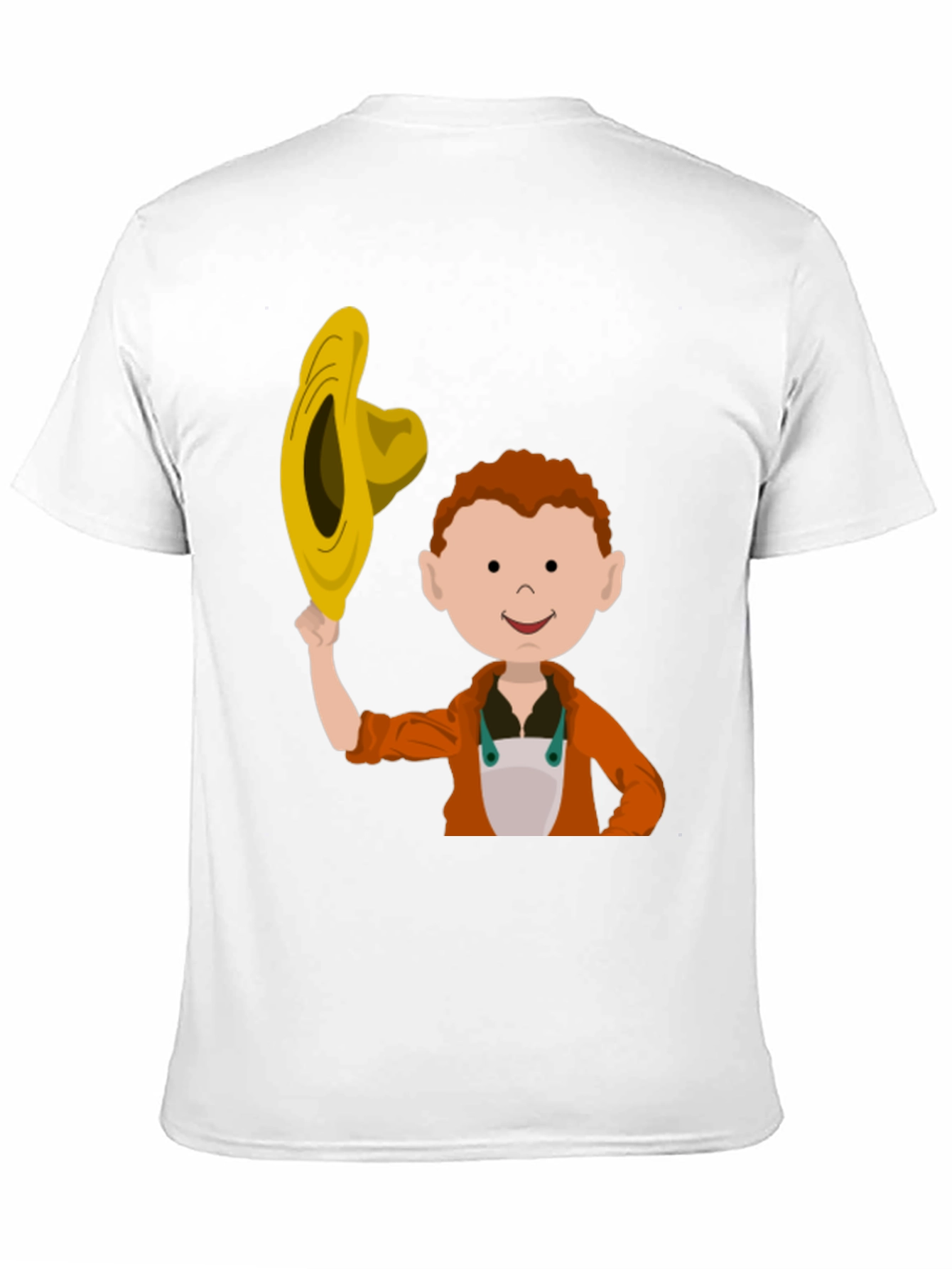 Black Cartoon Farmer Graphic T-Shirt view 11