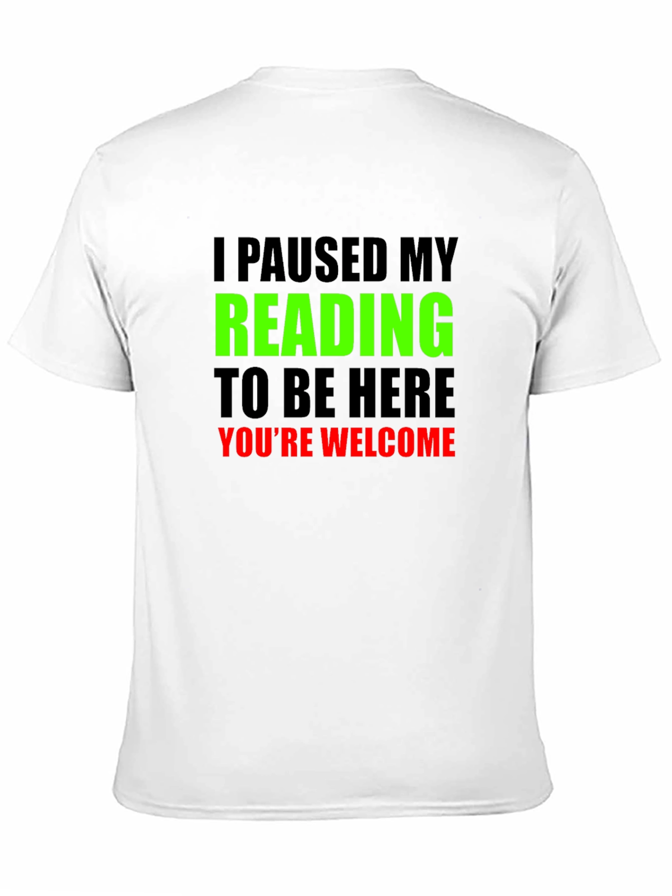 Black Funny Reading T-Shirt: Paused My Reading view 11