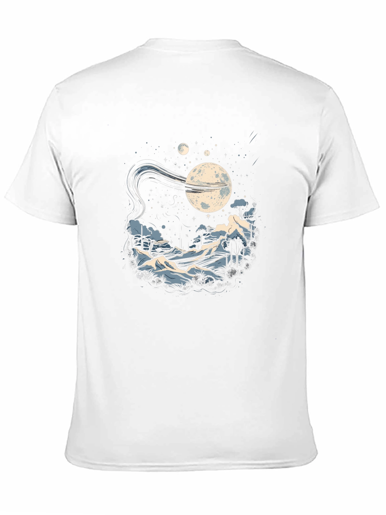 Black Cosmic Nightscape Graphic Tee view 11