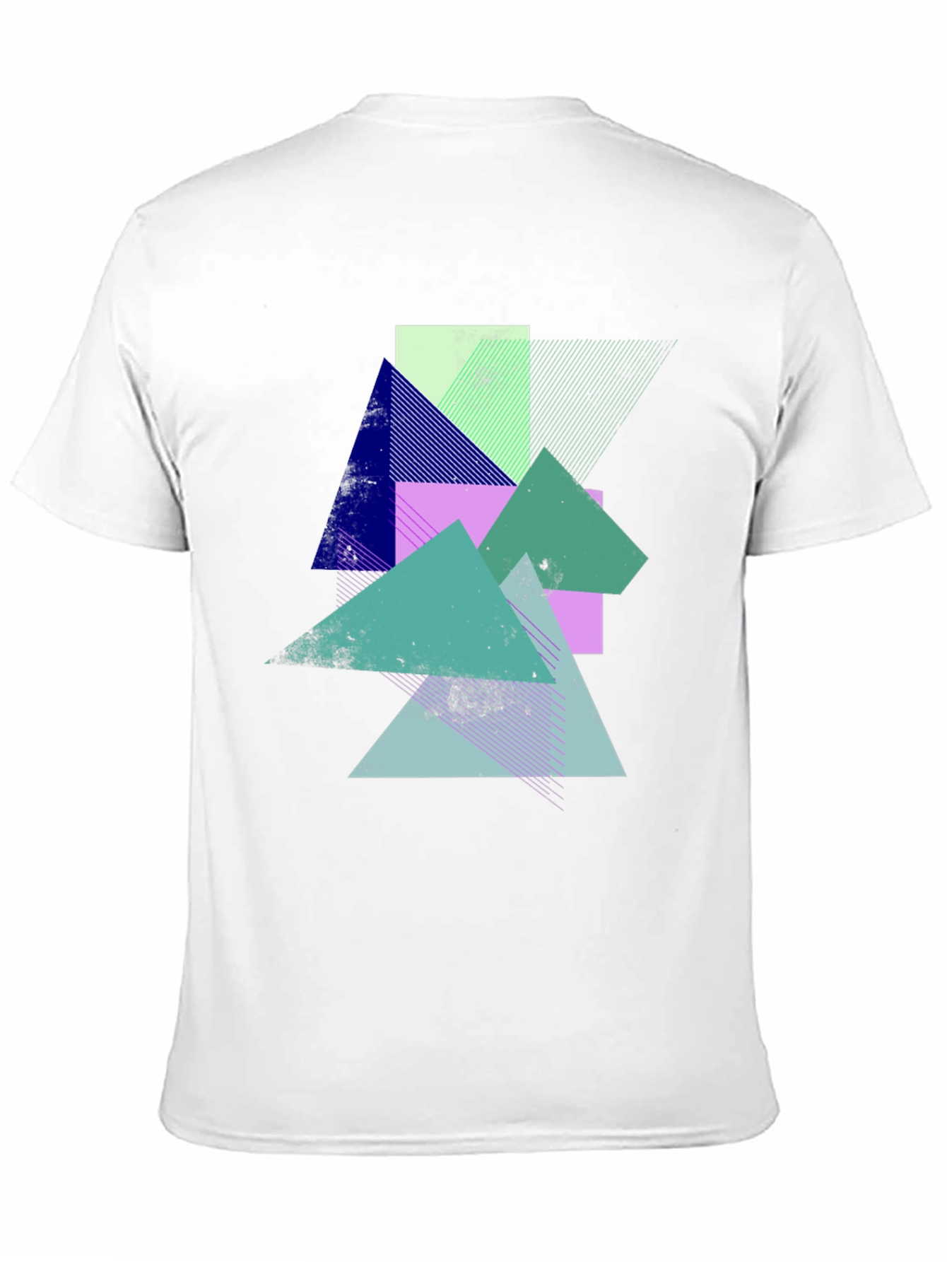 Black Geometric Abstract Graphic Tee - Modern Art Shirt view 11