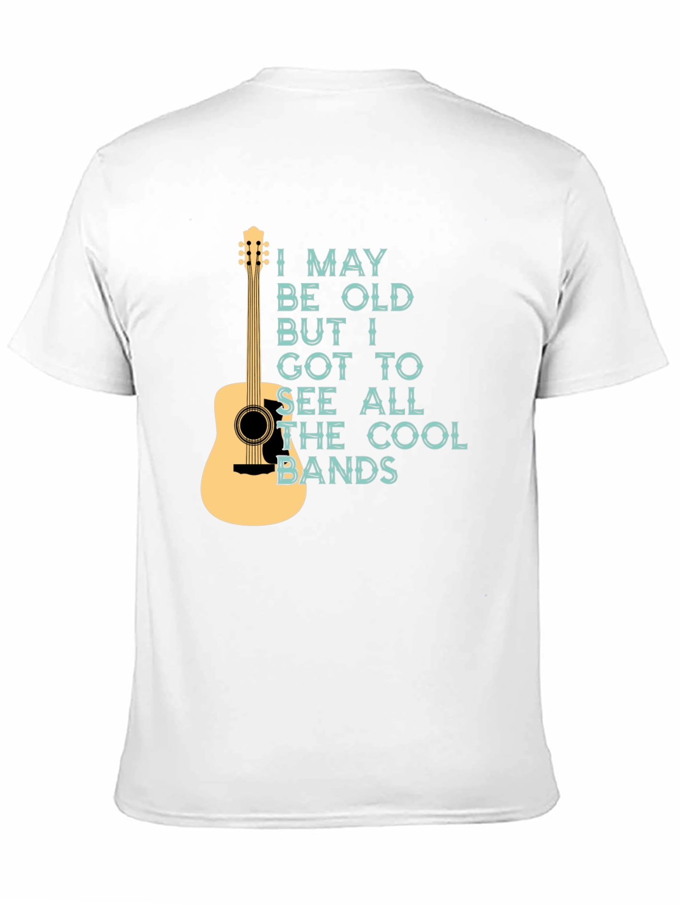 Black Cool Bands Guitar Graphic T-Shirt view 11