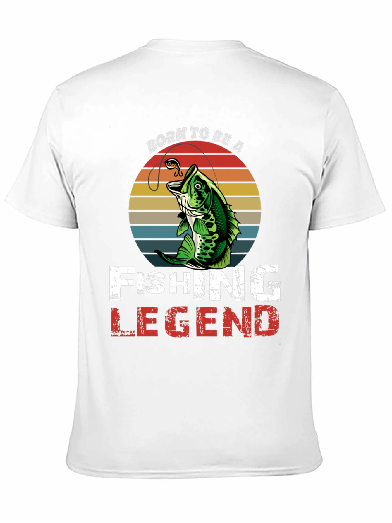 Black Born To Be a Fishing Legend Graphic Tee view 11
