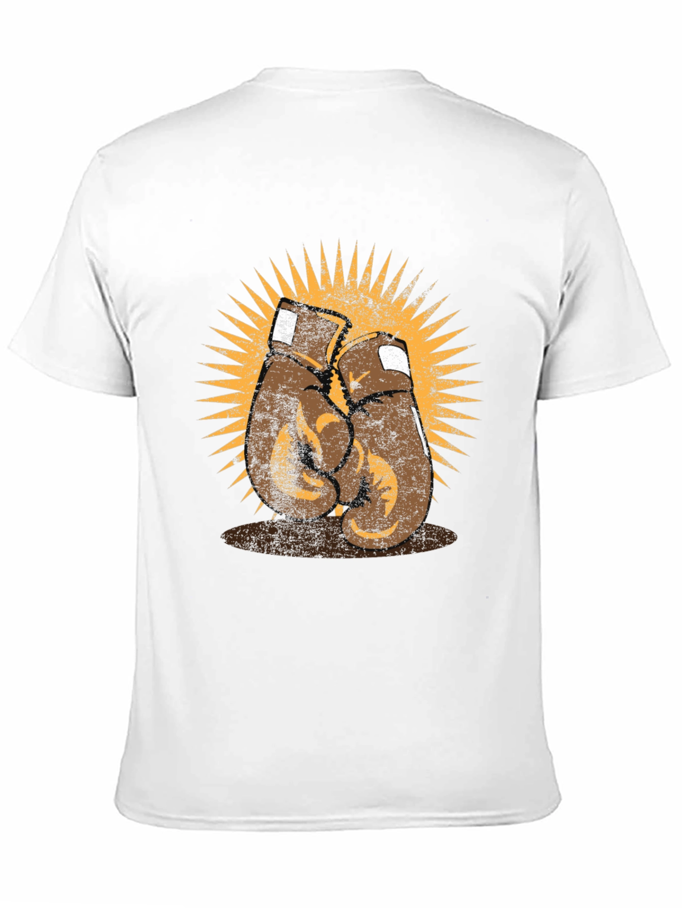 Black Retro Boxing Gloves Graphic T-Shirt view 11