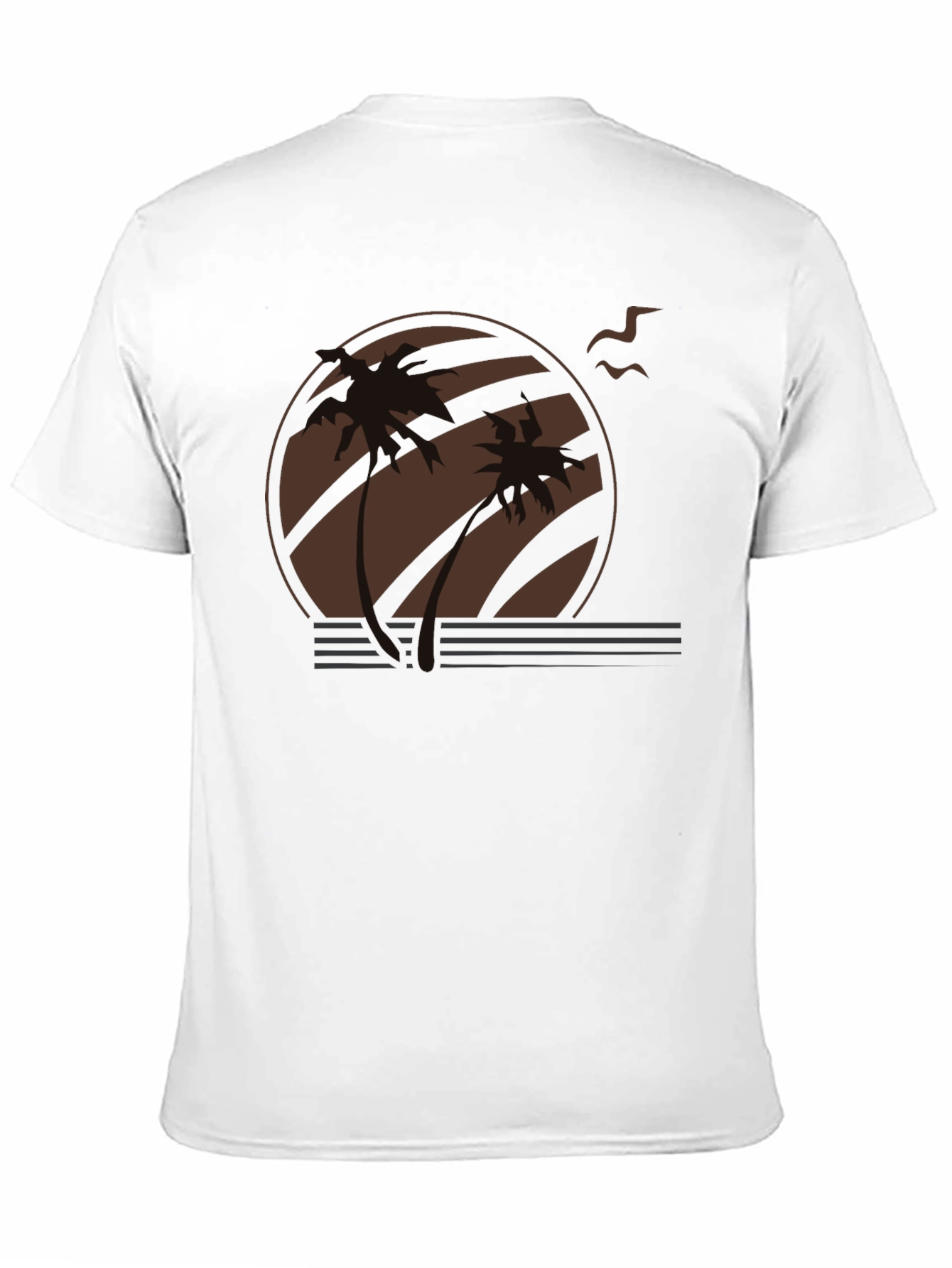 Black Sunset Palm Tree Graphic Tee - Retro Style view 11