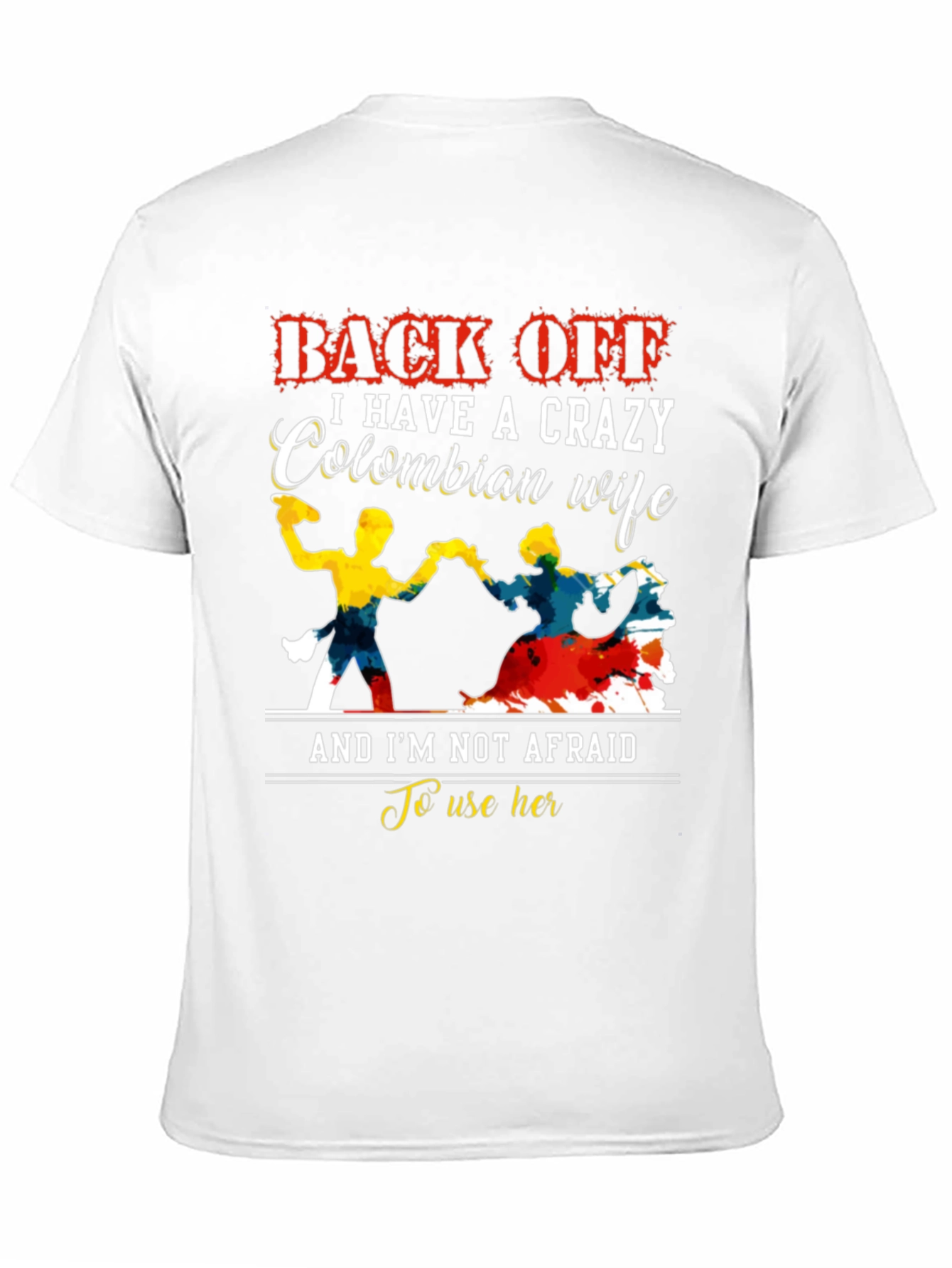 Black Crazy Colombian Wife Graphic Tee view 11