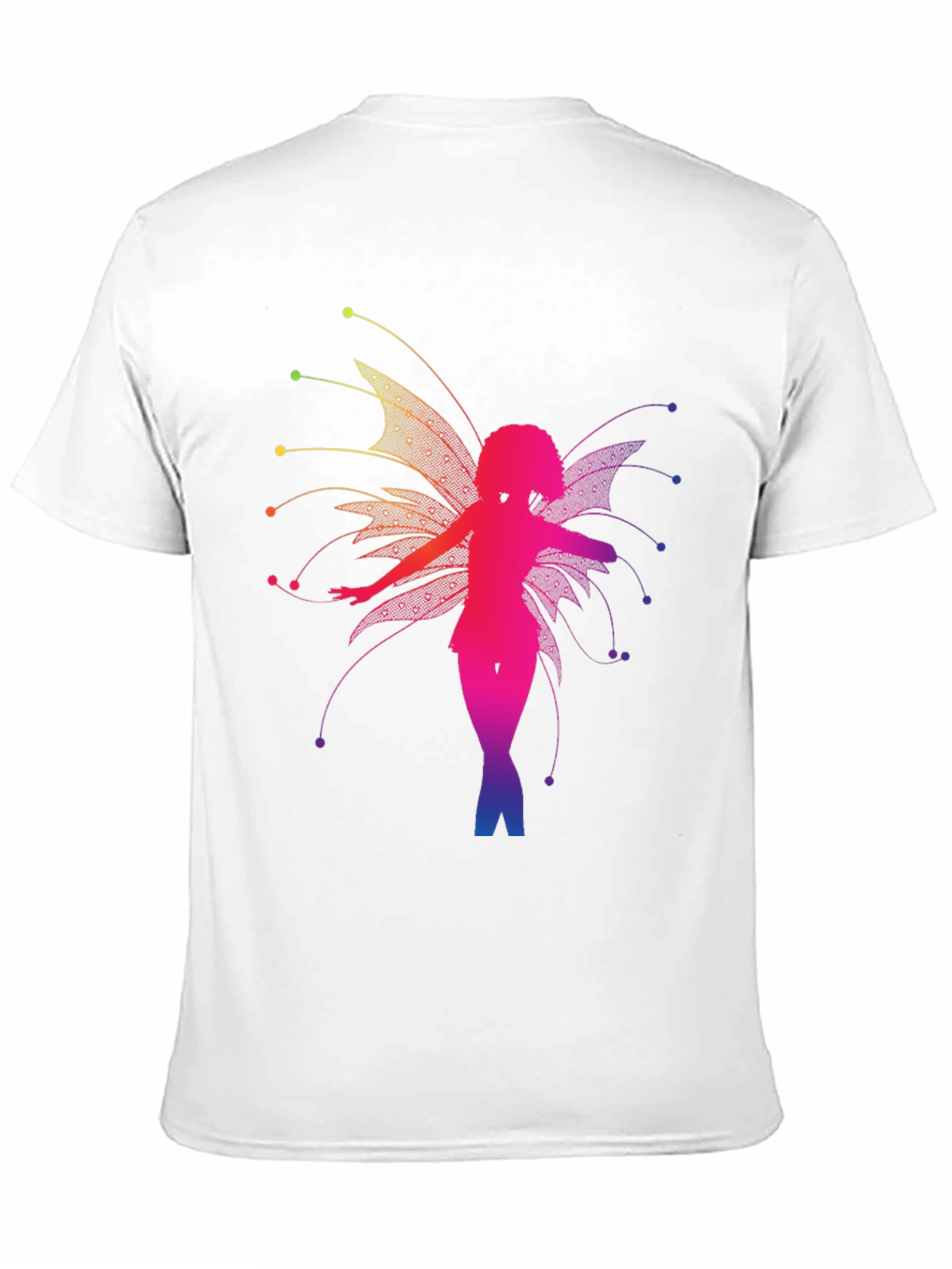 Rainbow Fairy Graphic Black T-Shirt - 11