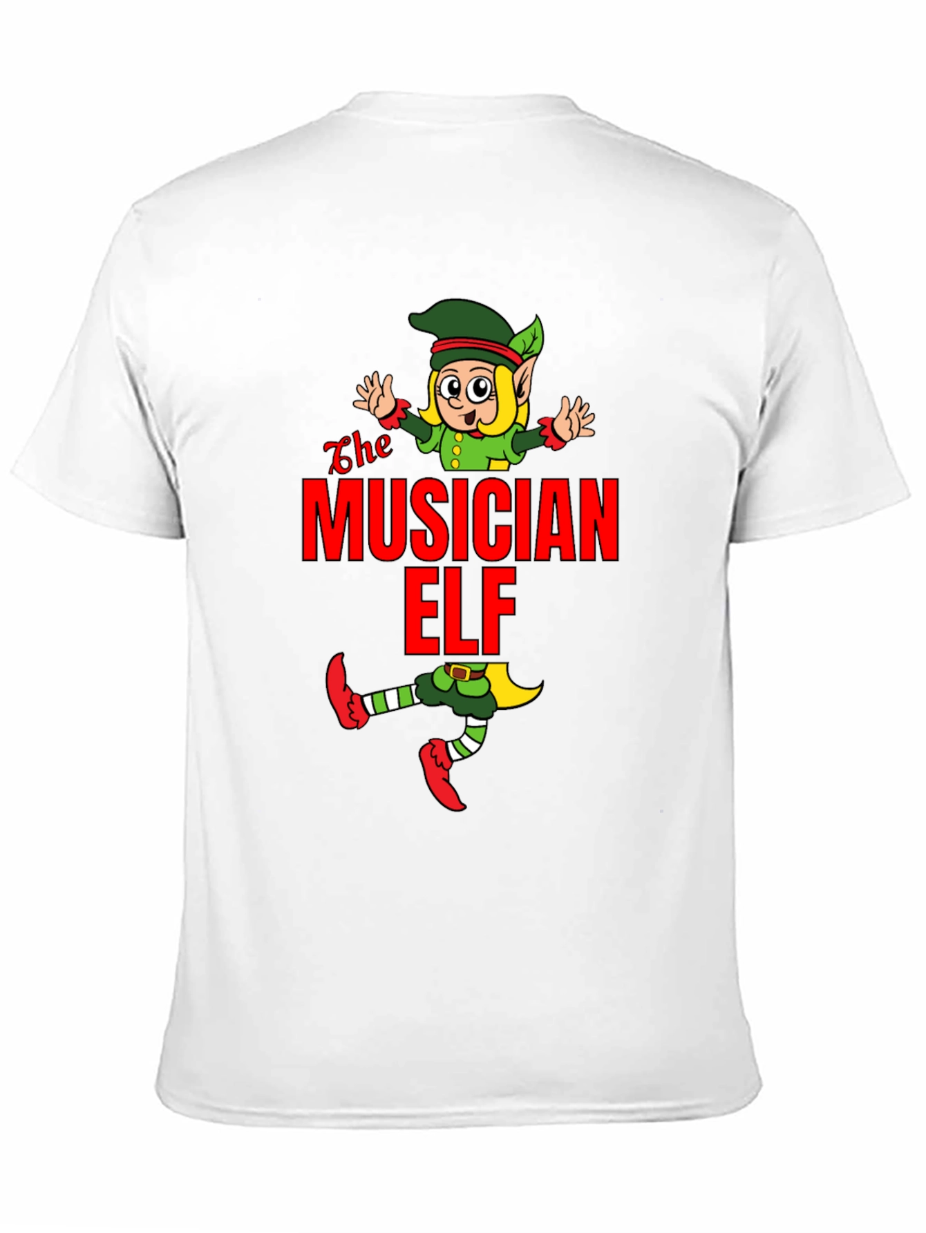 Black The Musician Elf T-Shirt - Holiday Cheer! view 11