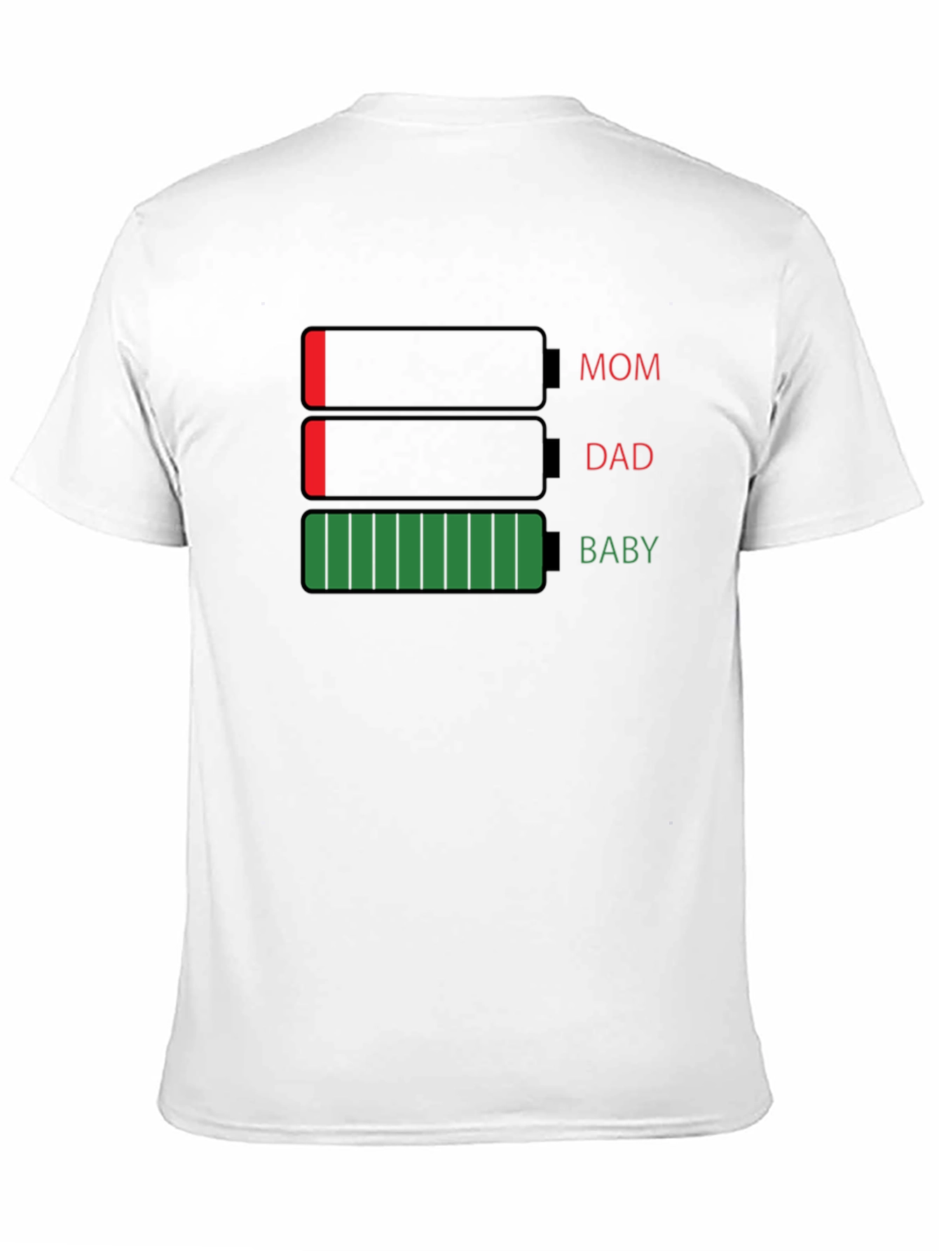 Black Family Battery Level T-Shirt - Funny Parenting Tee view 11