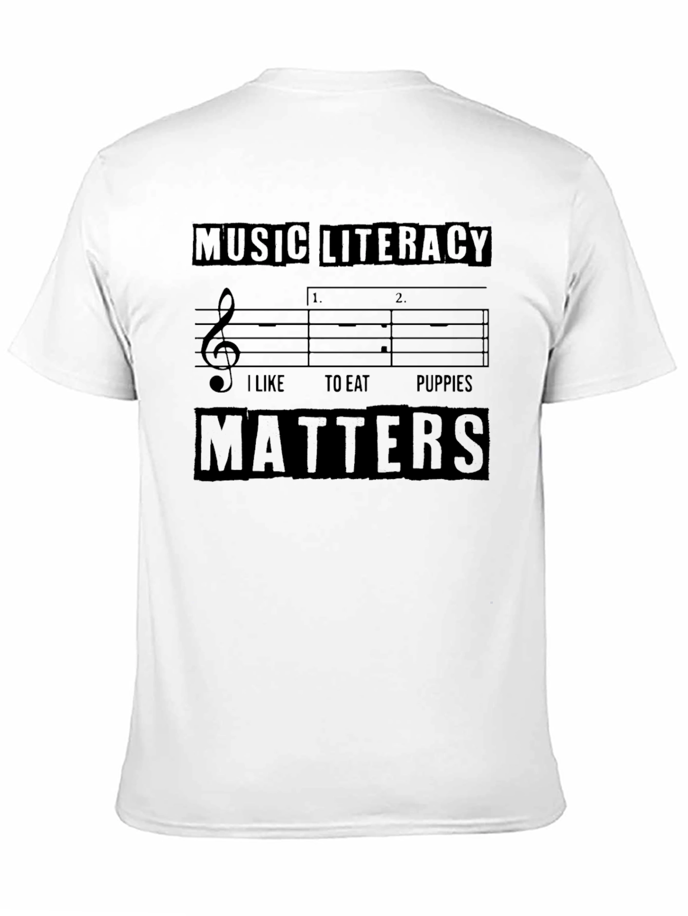 Black Music Literacy Matters Funny T-Shirt view 11