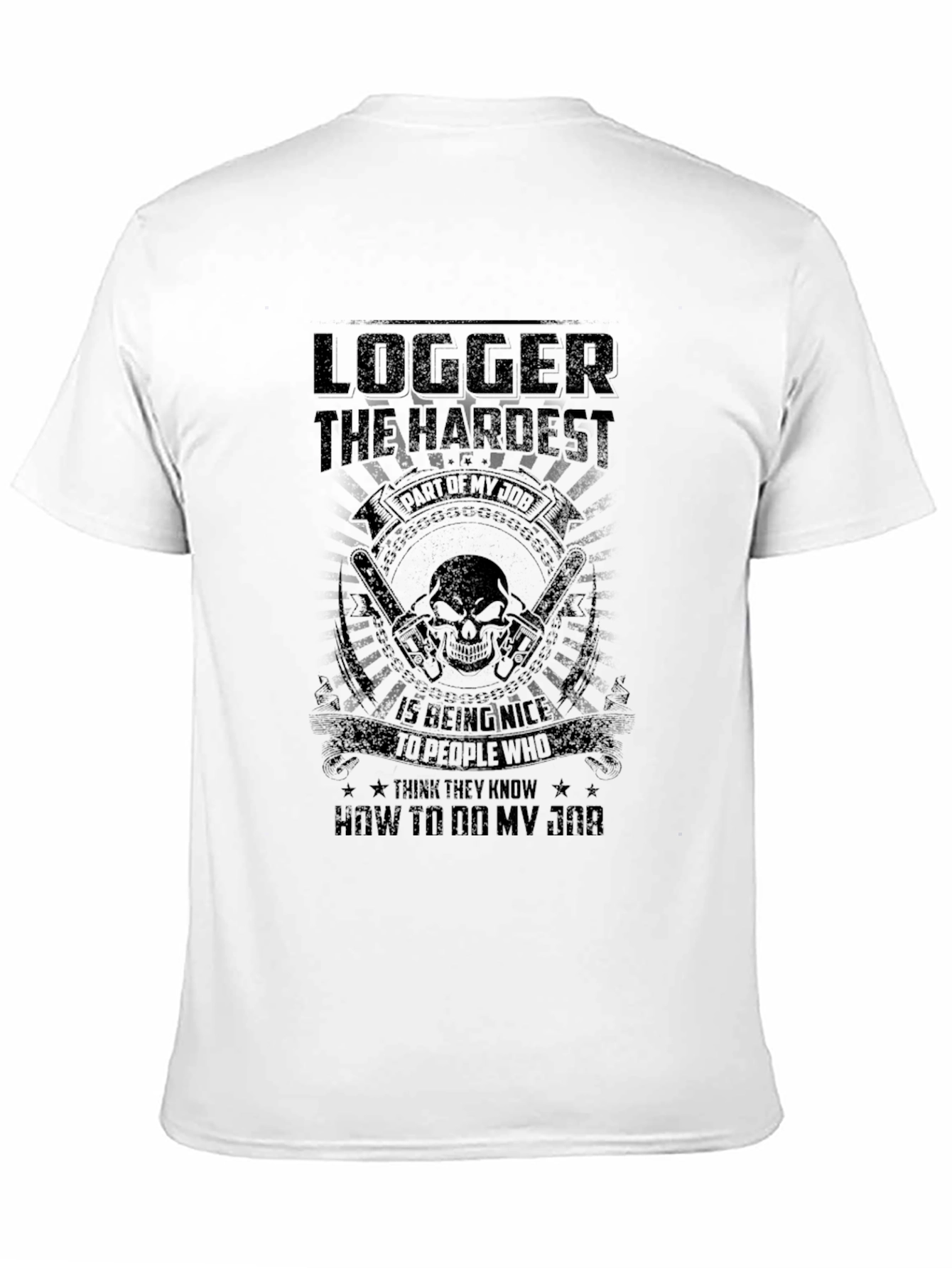 Black Logger Hardest Part T-Shirt Funny Gift view 11