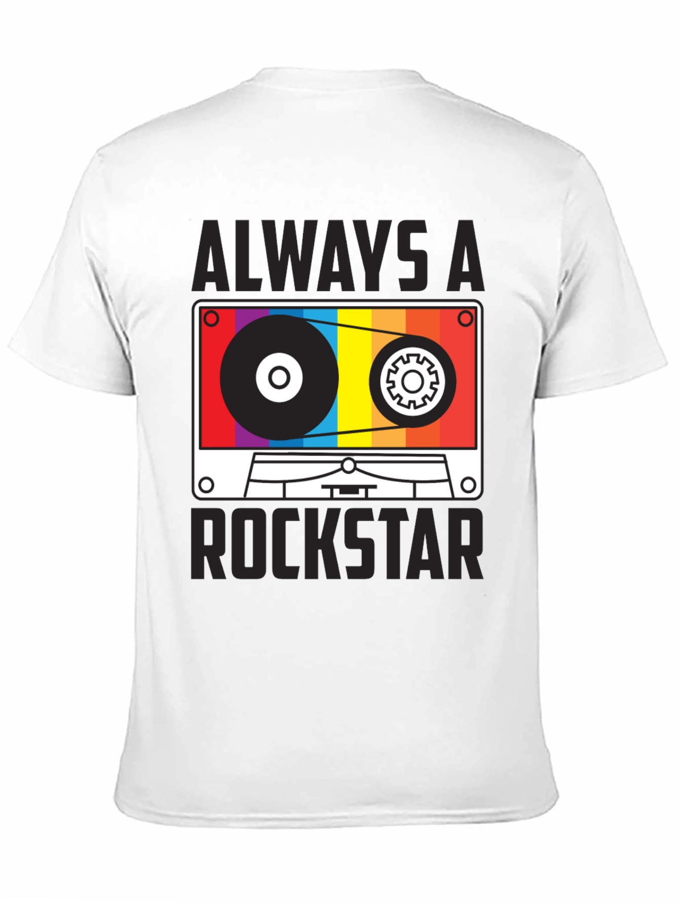 Black Always A Rockstar Cassette Graphic Tee view 11