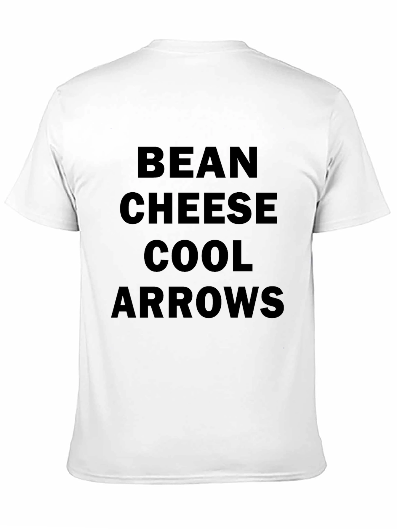 Black Bean Cheese Cool Arrows Men's Black T-Shirt view 11