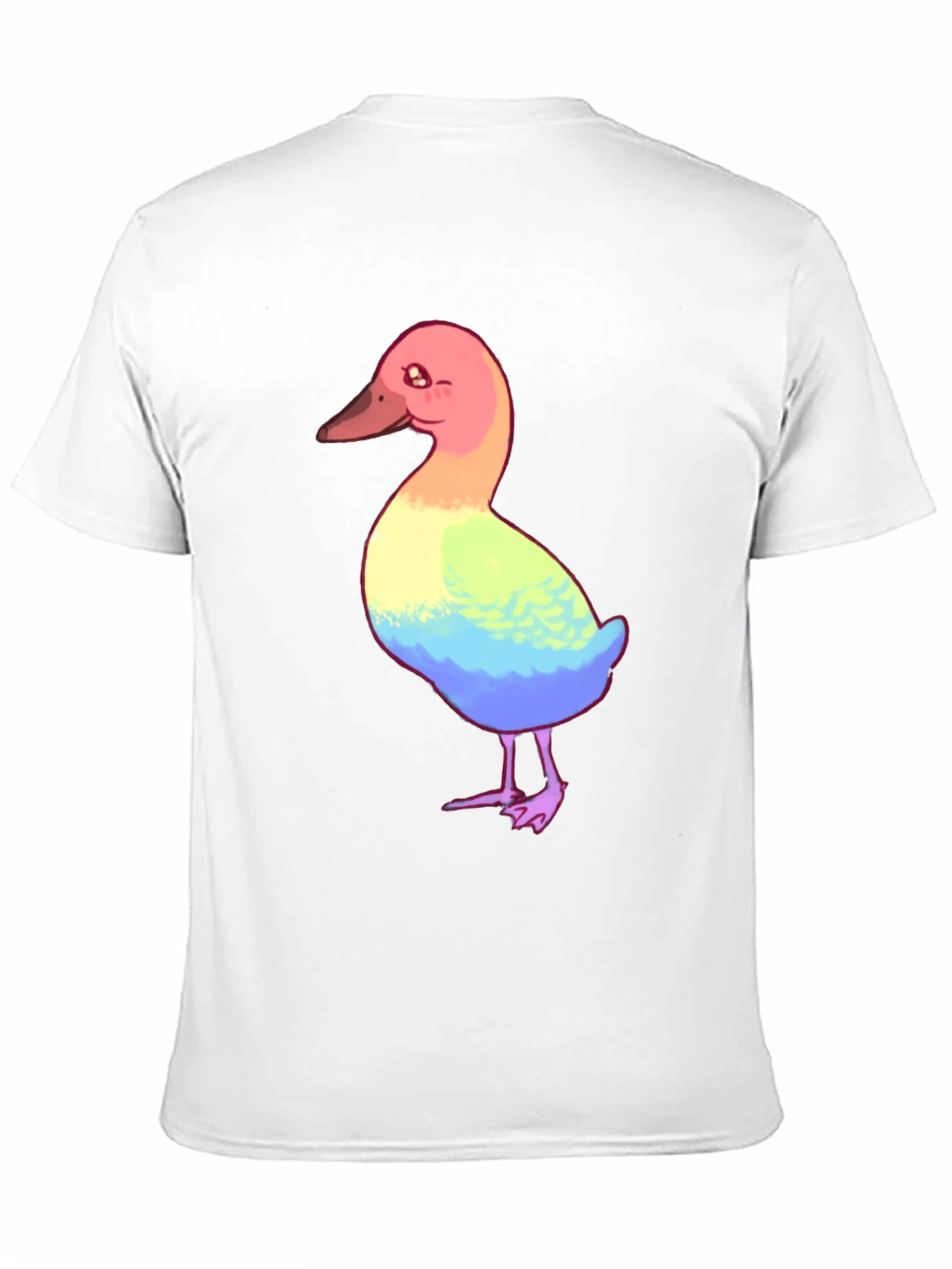Black Rainbow Duck Graphic Tee - Unisex Cotton T-Shirt view 11