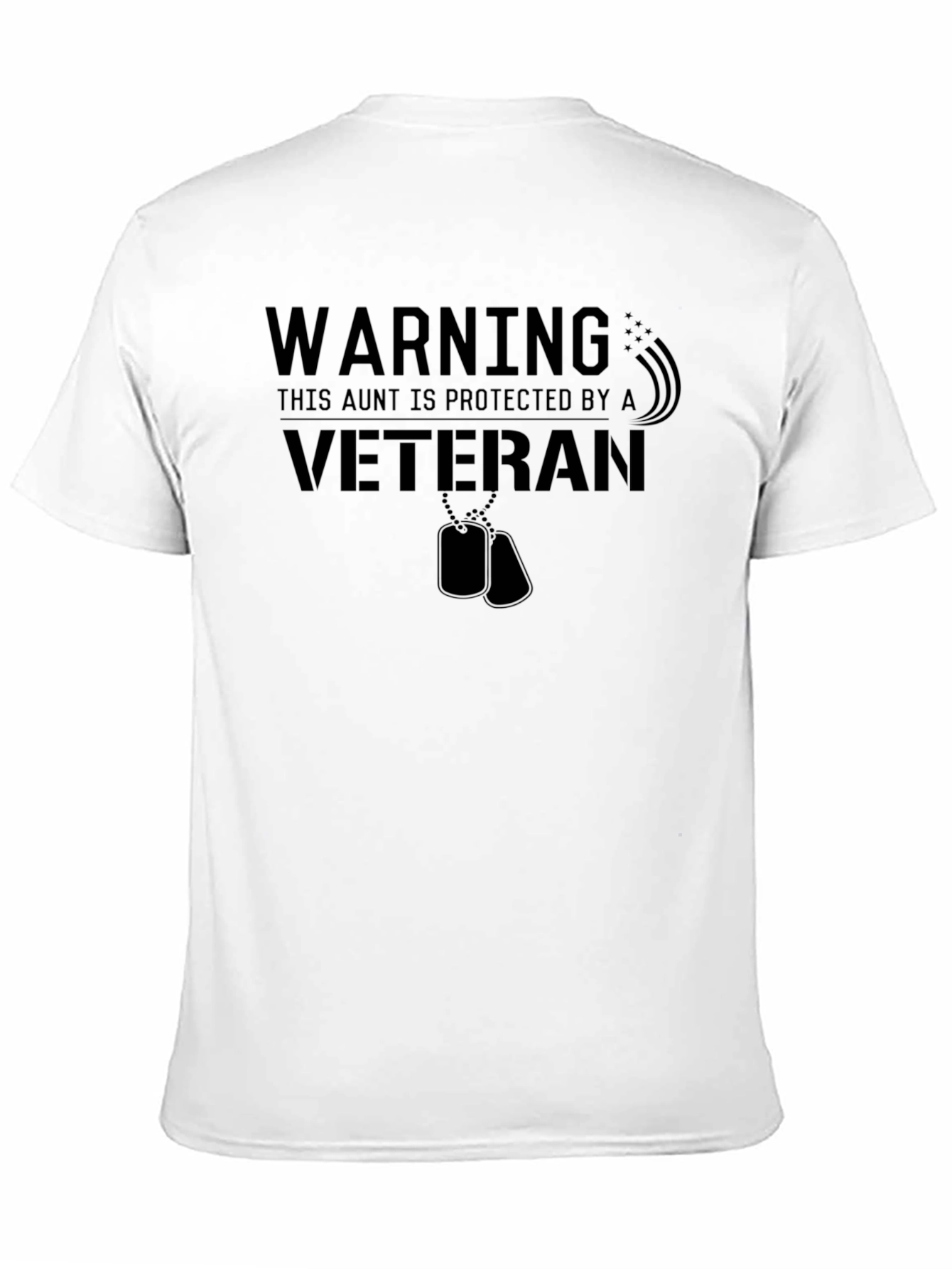 Black Protected Aunt Veteran Graphic Tee view 11