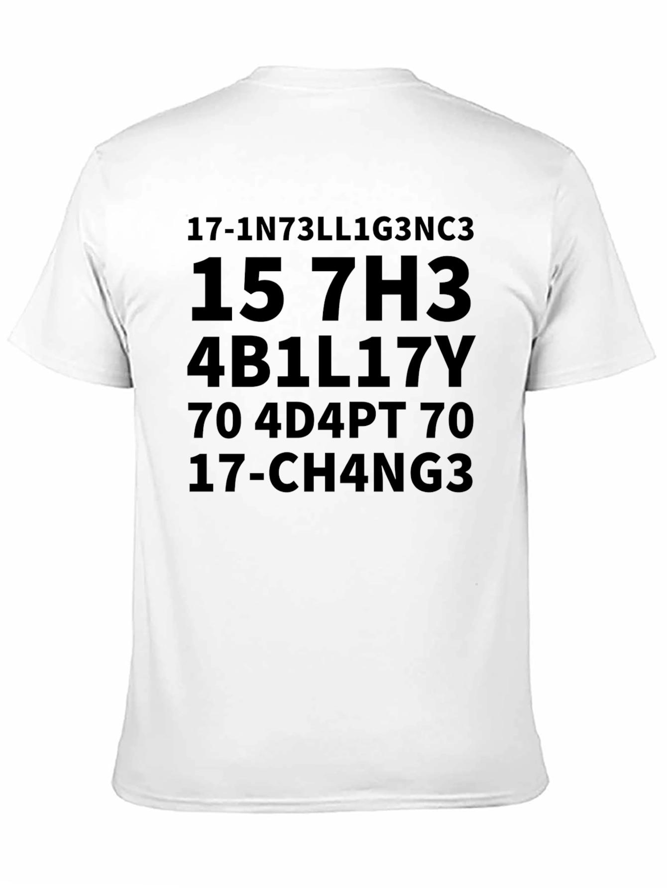 Black Intellectual Humor Tee - Be the Change T-Shirt view 11