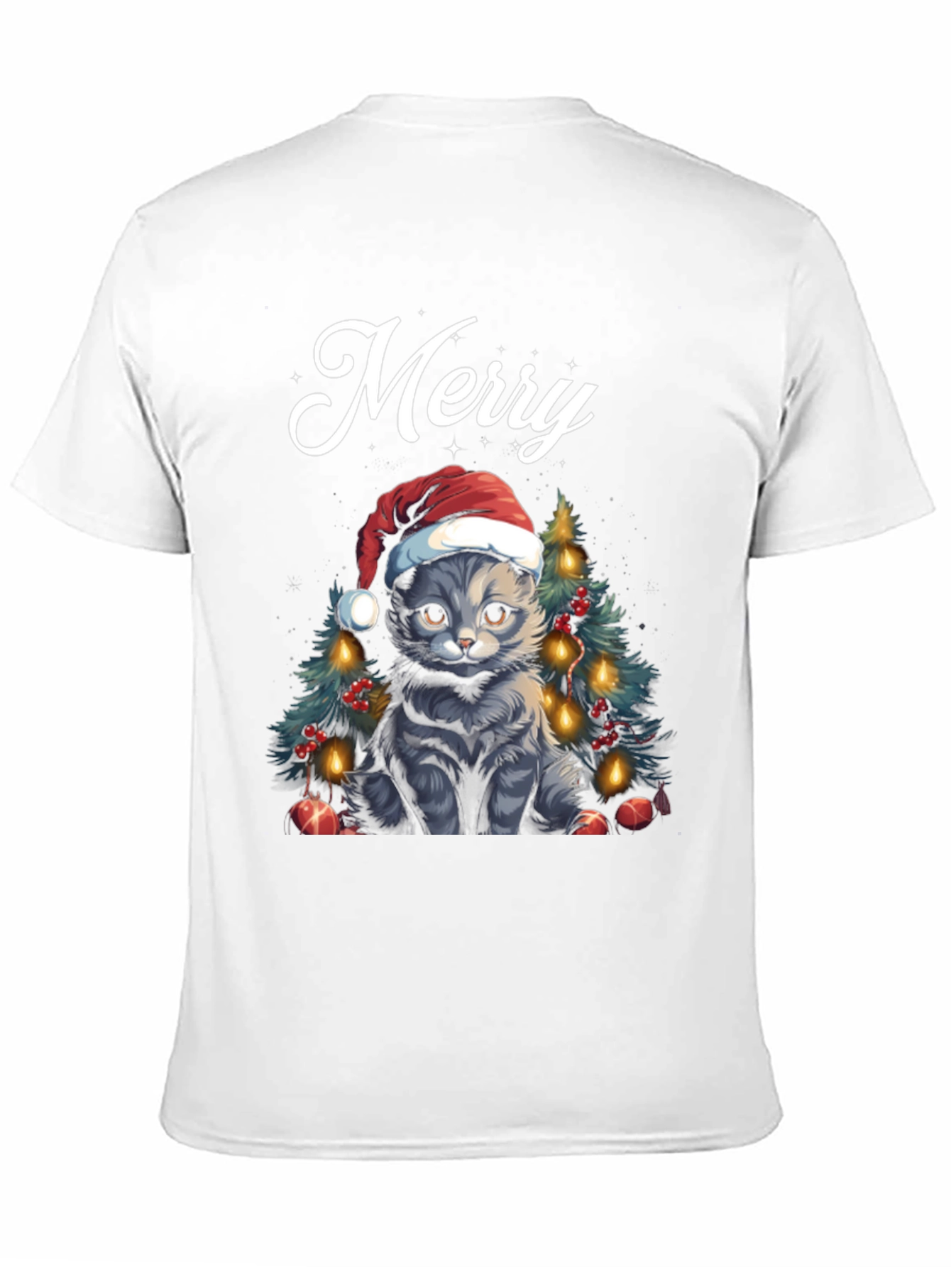 Black Merry Catmas T-Shirt view 11