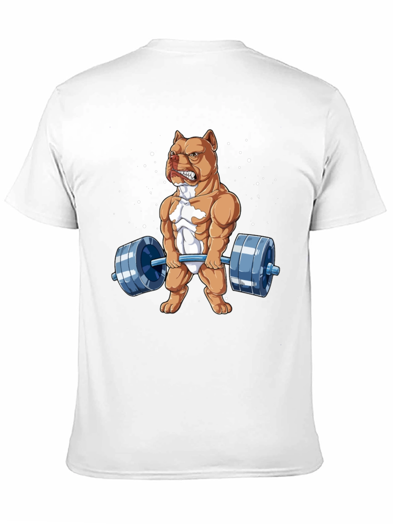 Black Weightlifting Pitbull Graphic Tee - Bodybuilding Dog Shirt view 11