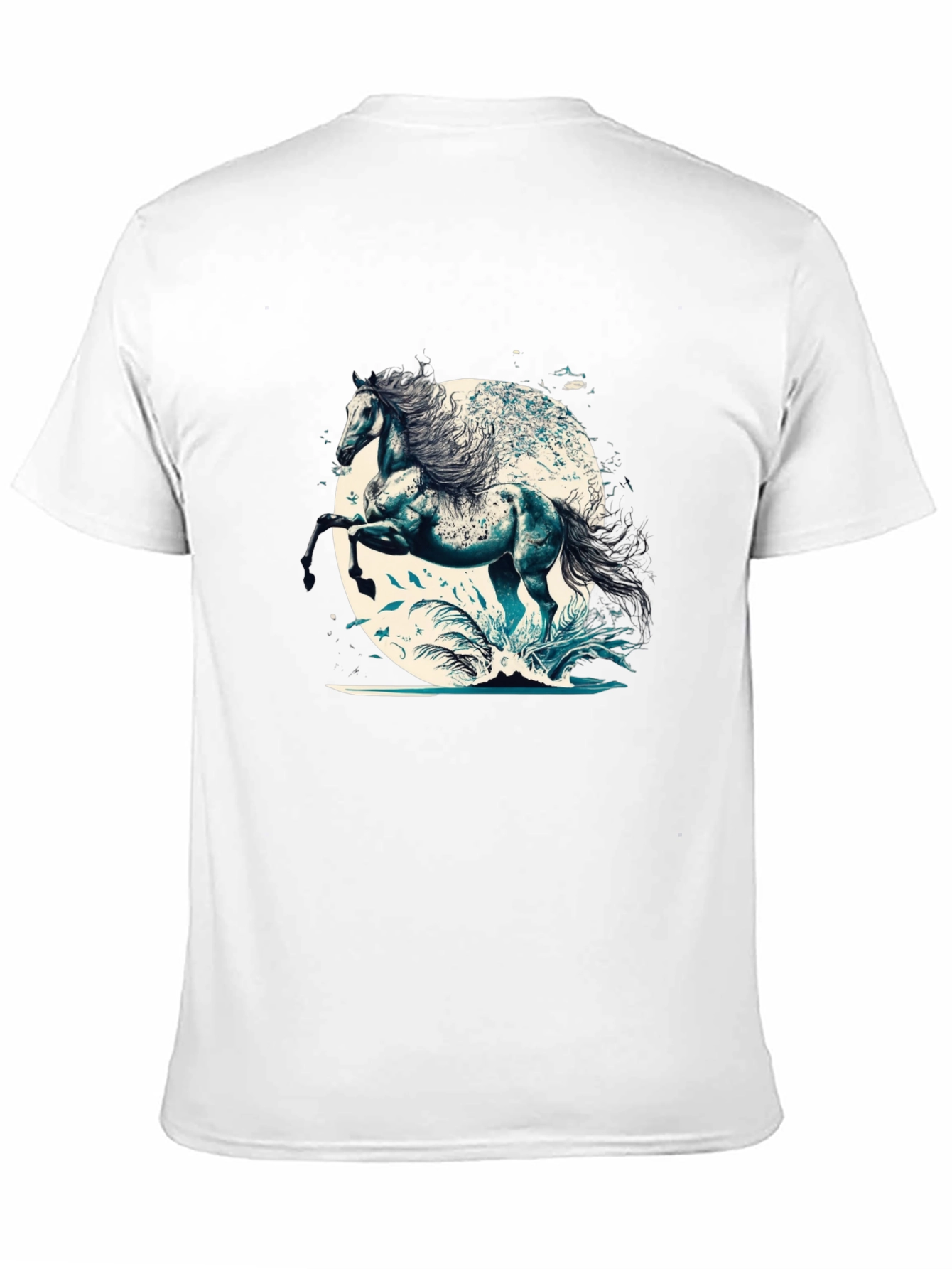 Black Majestic Horse Graphic T-Shirt view 11