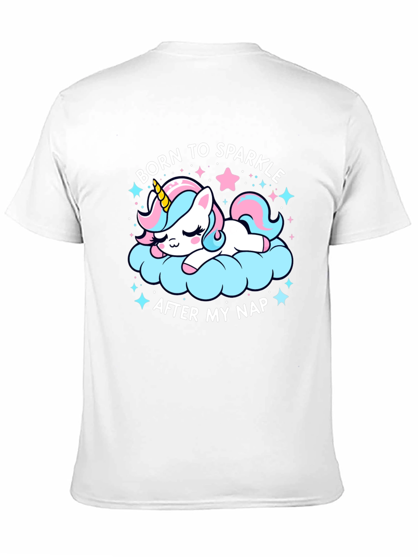 Black Born to Sparkle Unicorn Nap T-Shirt view 11