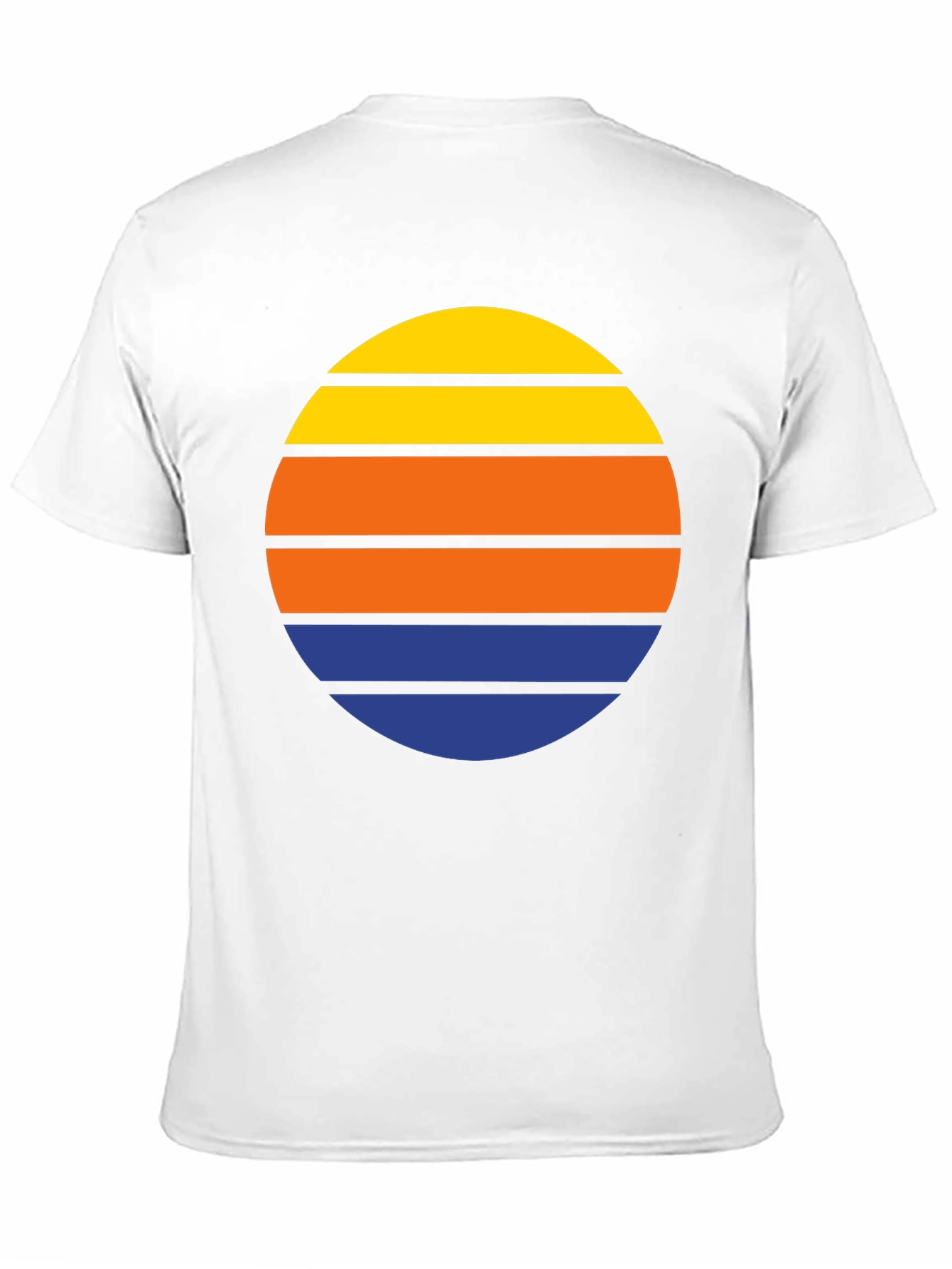 Black Retro Sunset Striped T-Shirt view 11