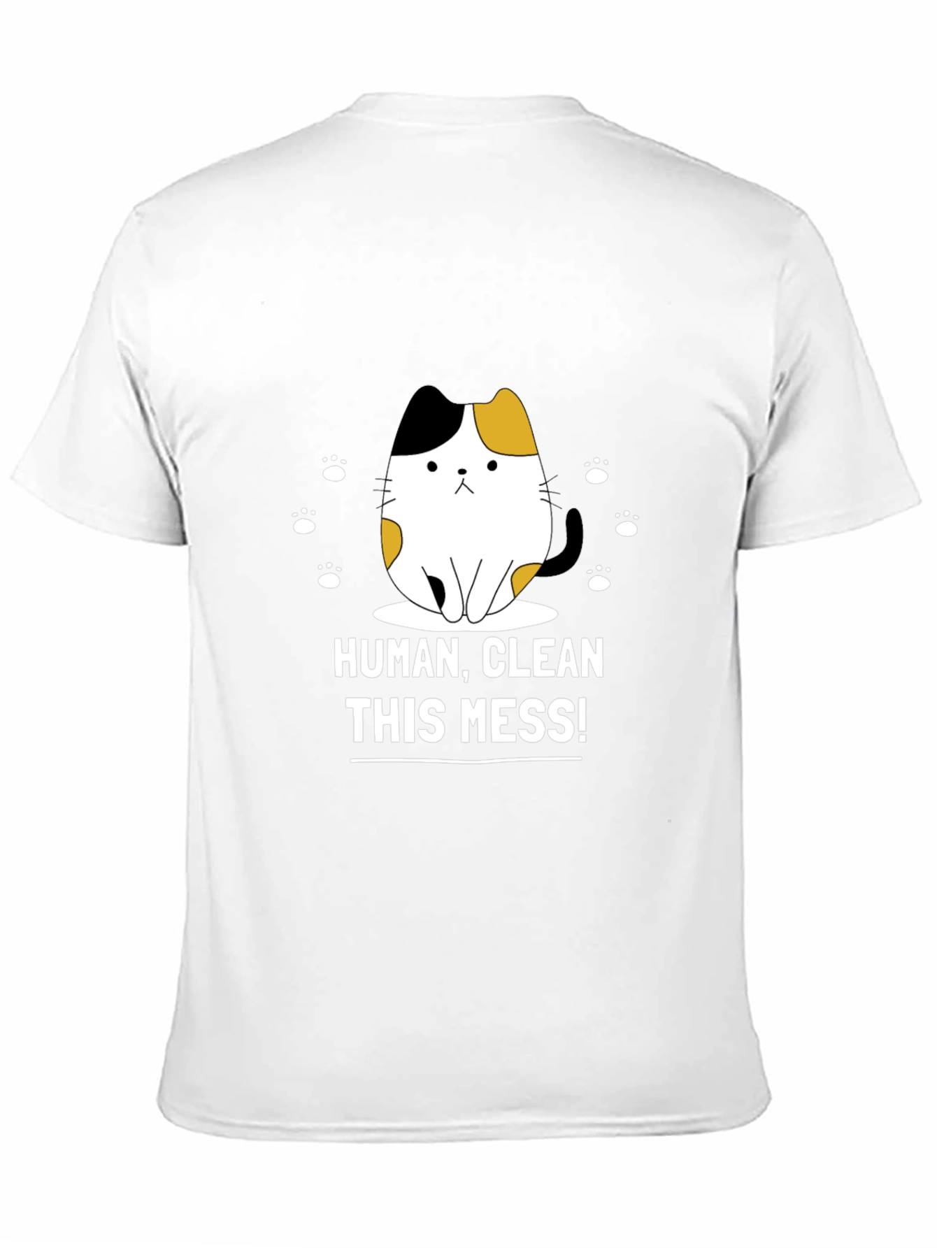 Black Funny Cat Graphic T-Shirt - Clean This Mess! view 11
