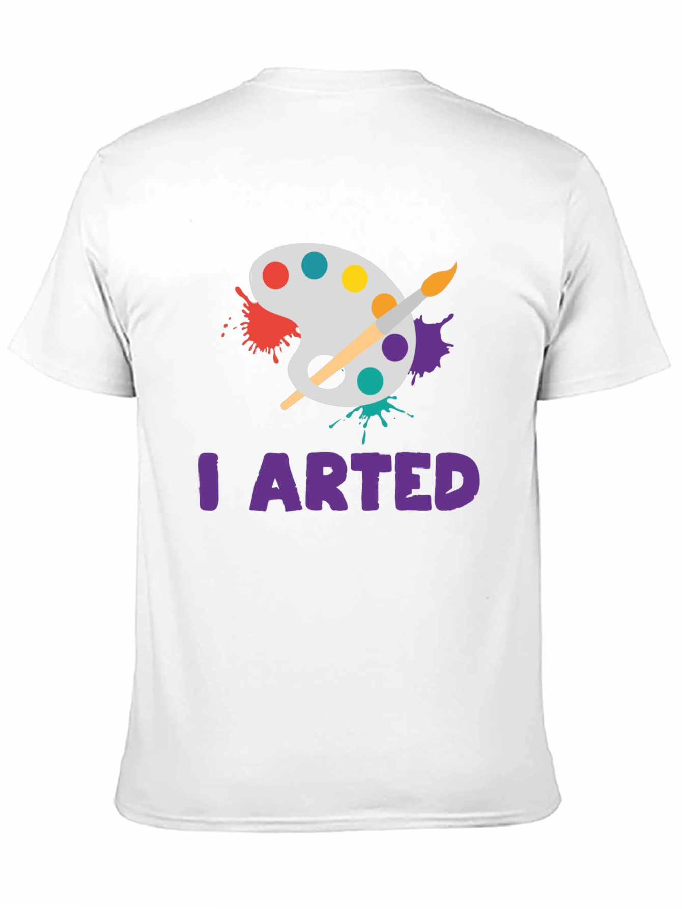 Black I Arted T-Shirt - Painter's Palette Design view 11