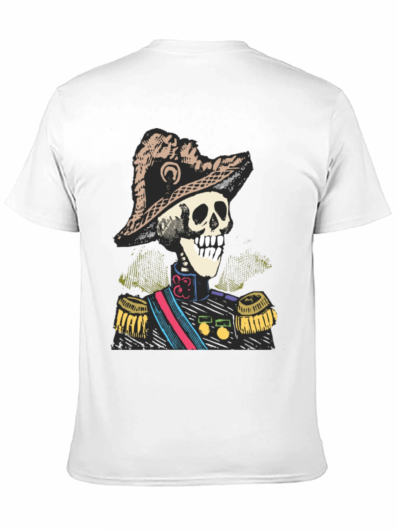 Black Skeleton General T-Shirt - Unique Design view 11