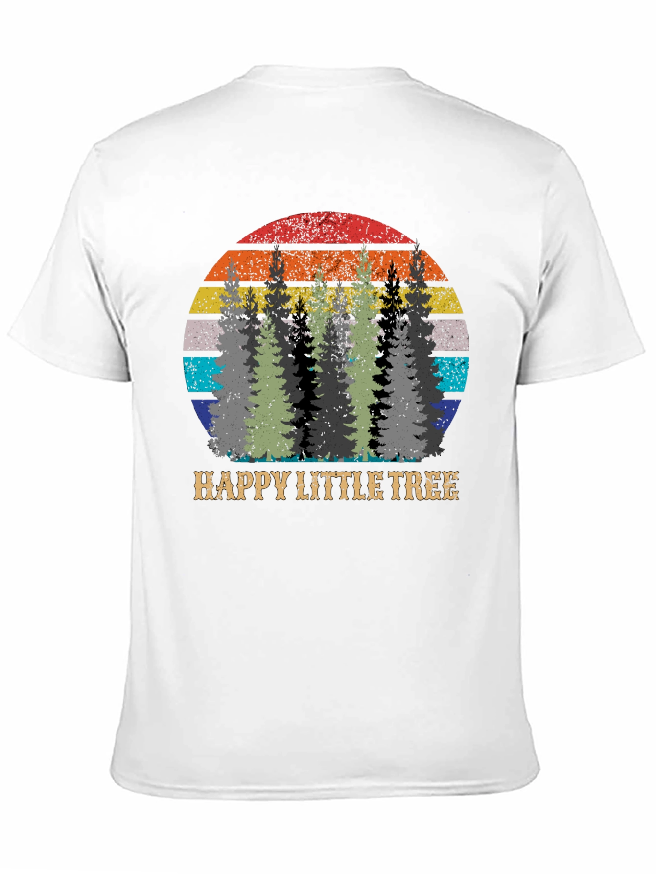 Black Happy Little Tree Graphic T-Shirt view 11