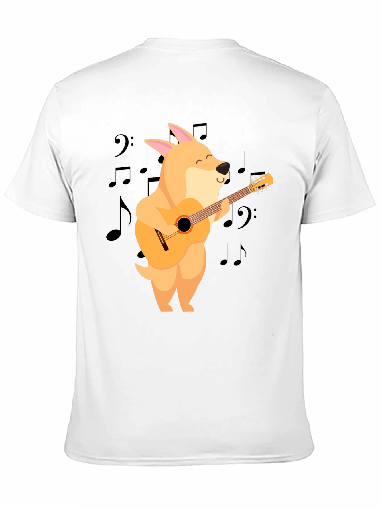 Black Dog Playing Guitar Black T-Shirt view 11