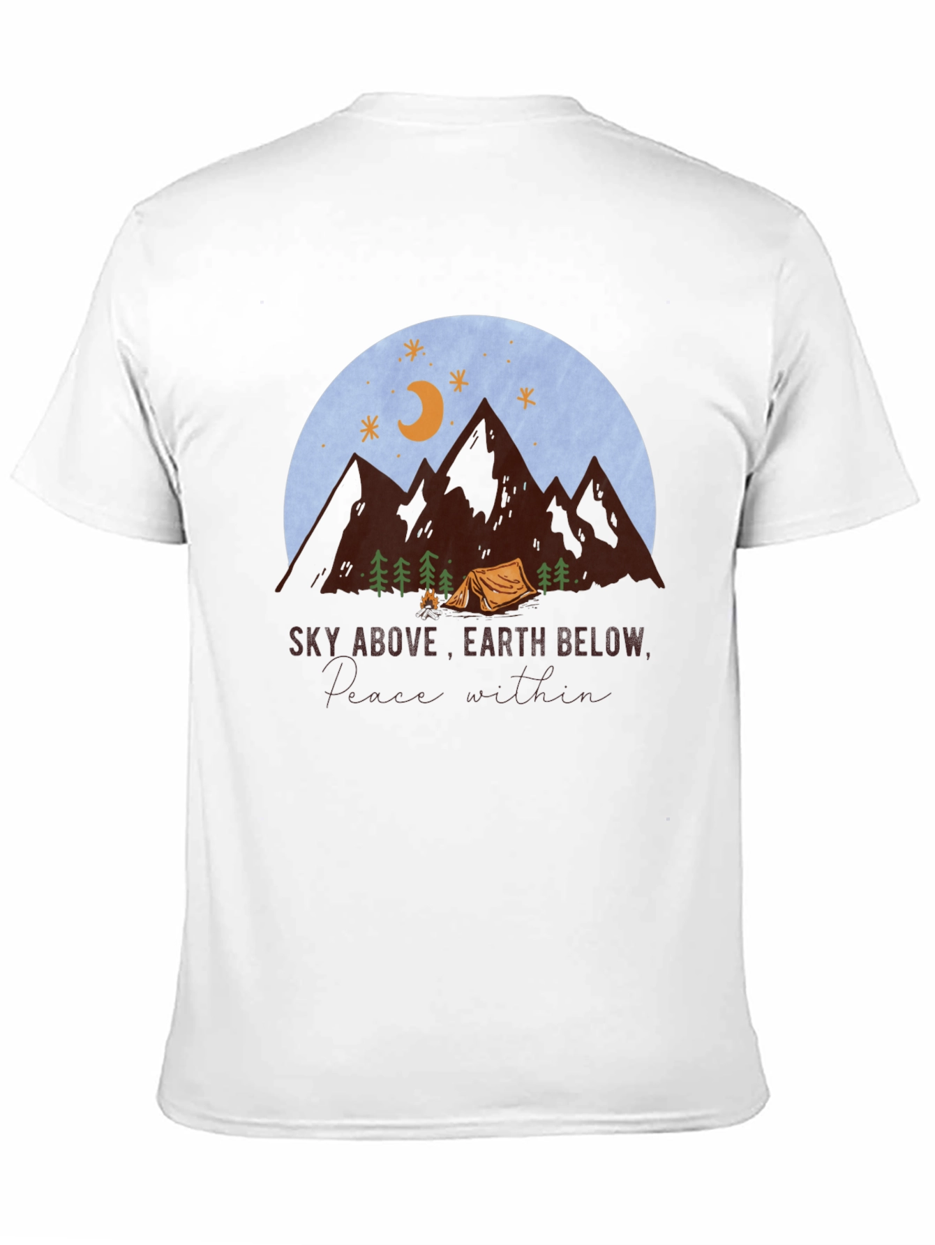 Black Nature Lover T-Shirt - Sky Above Earth Below view 11