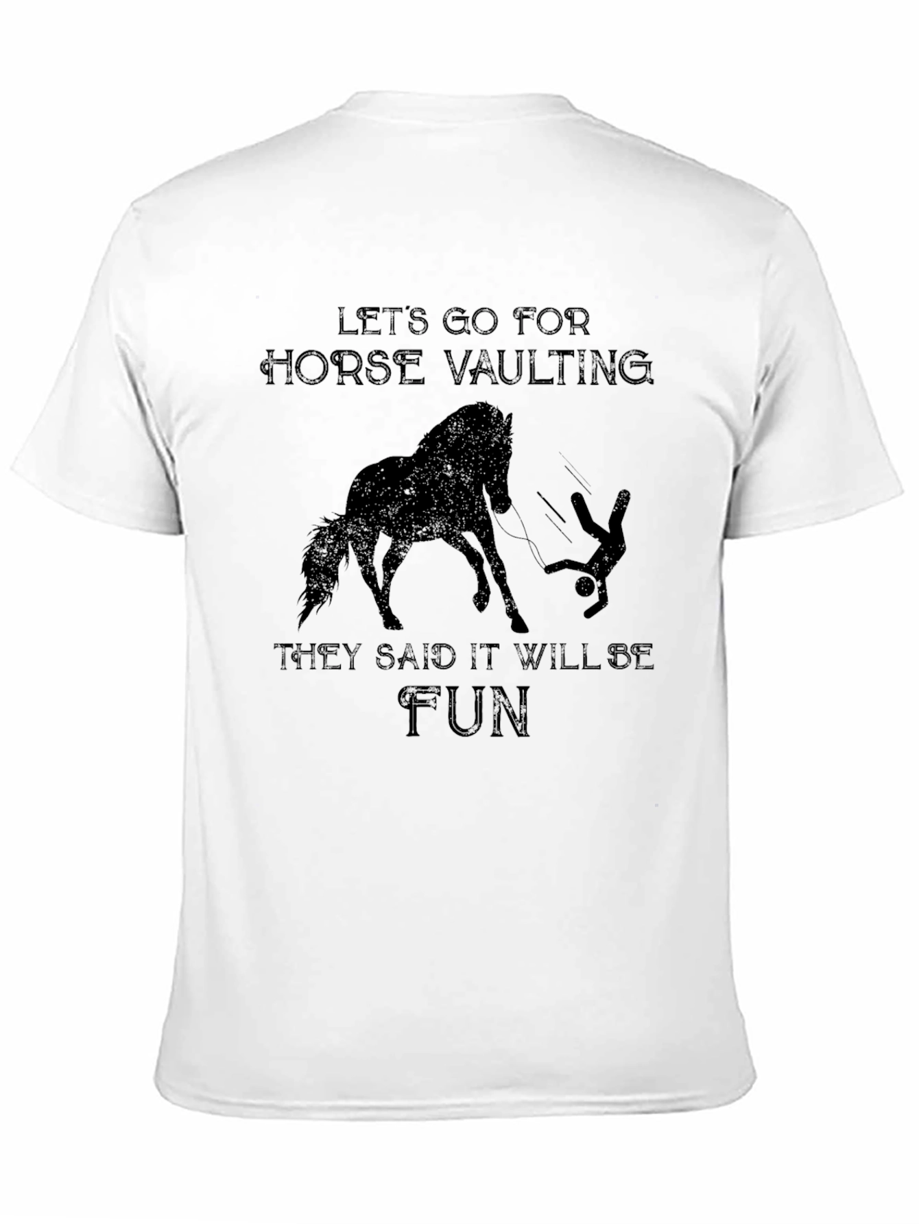 Black Horse Vaulting Graphic Tee - Funny Horse Lover Shirt view 11