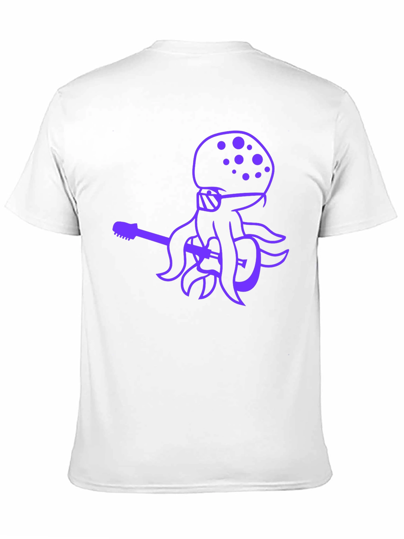 Black Octopus Guitar Player Black T-Shirt view 11