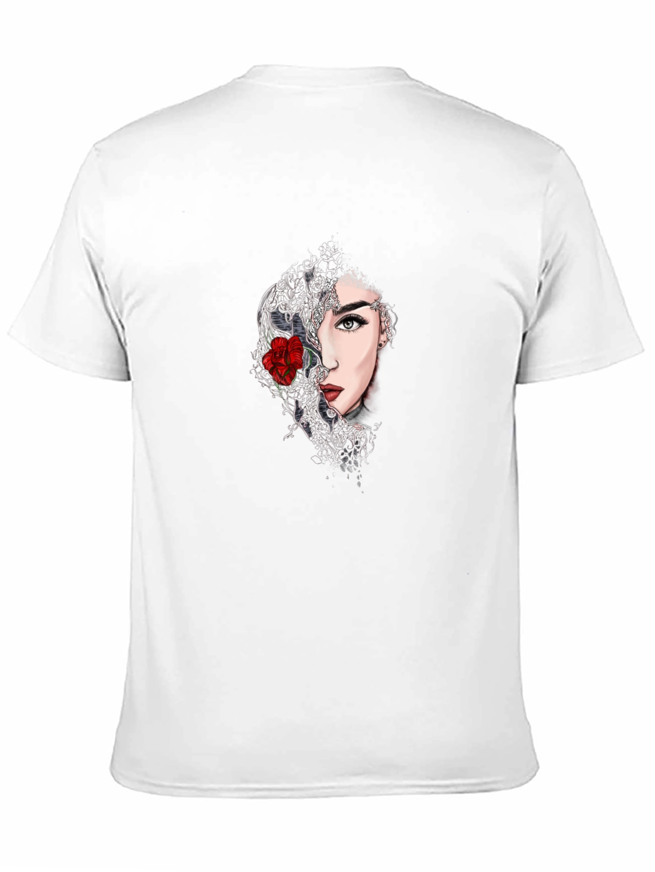 Black Woman With Rose Graphic Tee - Stylish Casual Top view 11