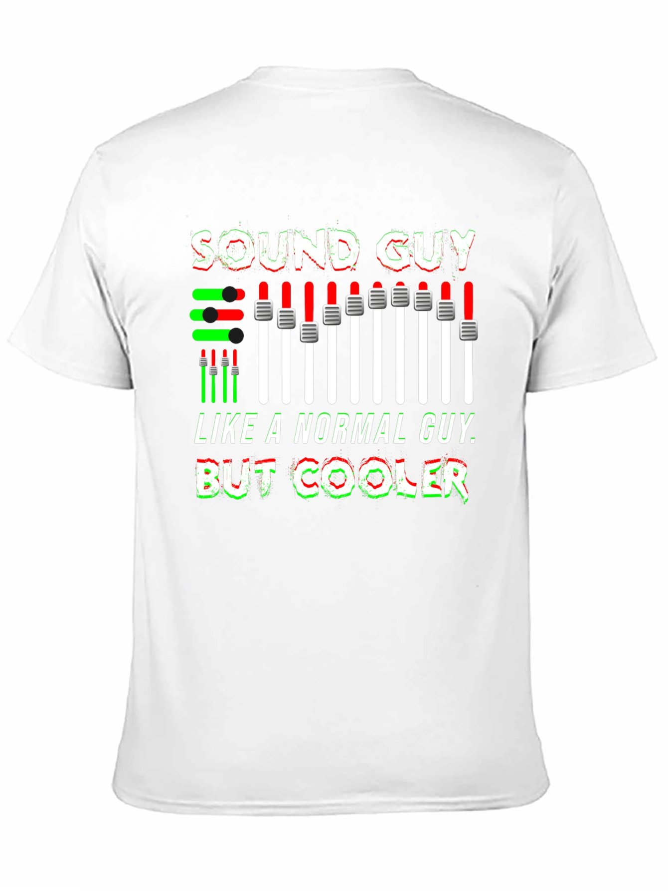 Black Sound Guy T-Shirt - Audio Engineer Graphic Tee view 11