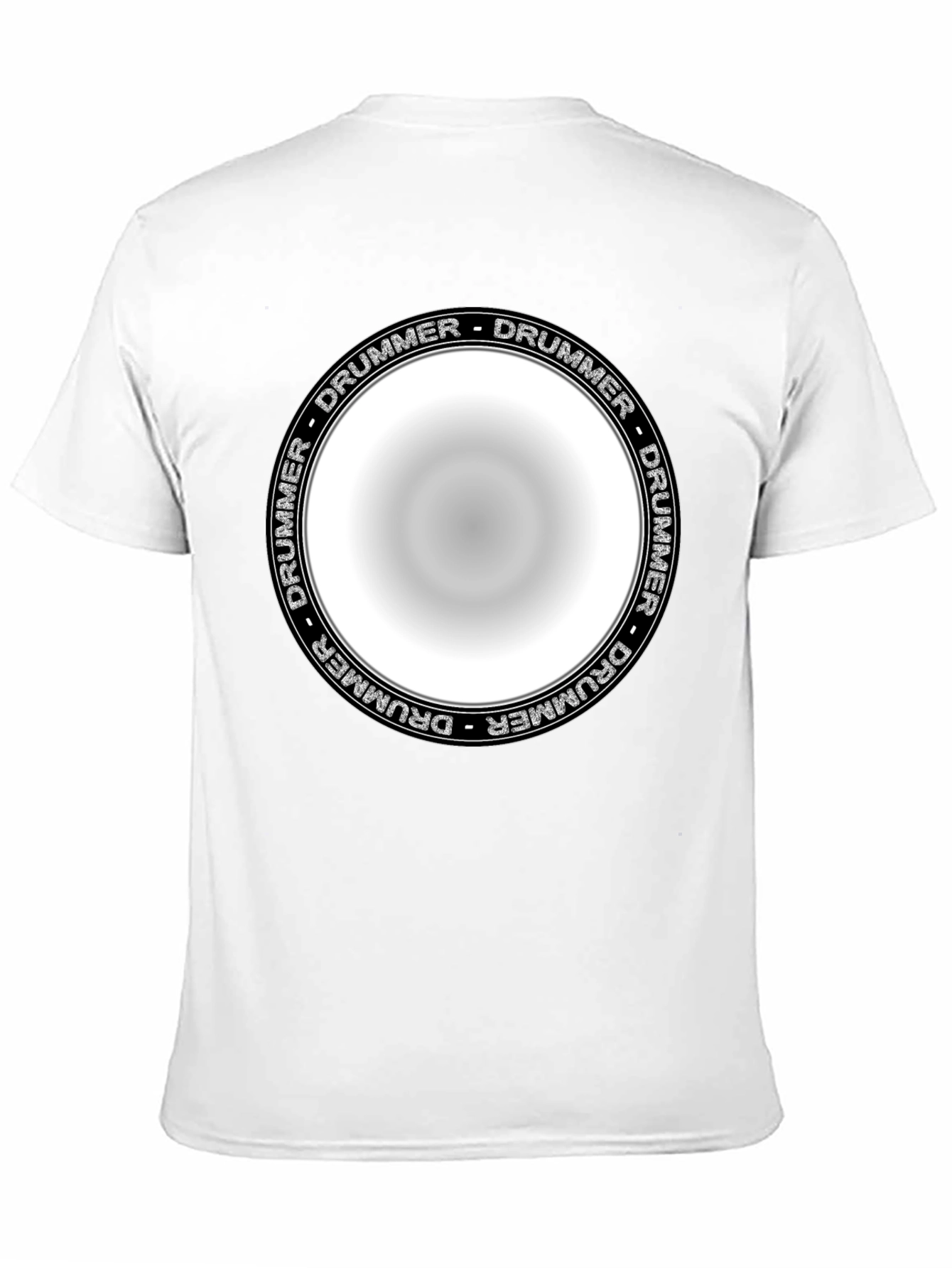 Black Drummer Circle Graphic T-Shirt - Unisex Black Tee view 11
