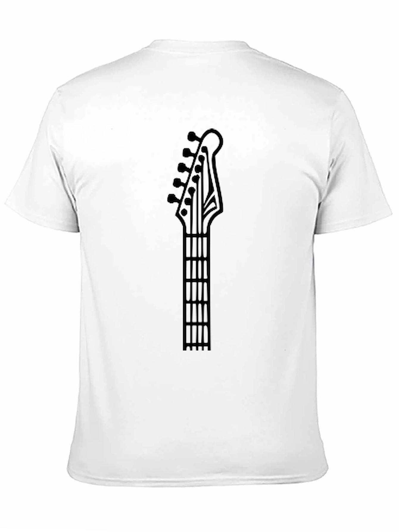 Black Guitar Headstock Graphic Tee - Black view 11